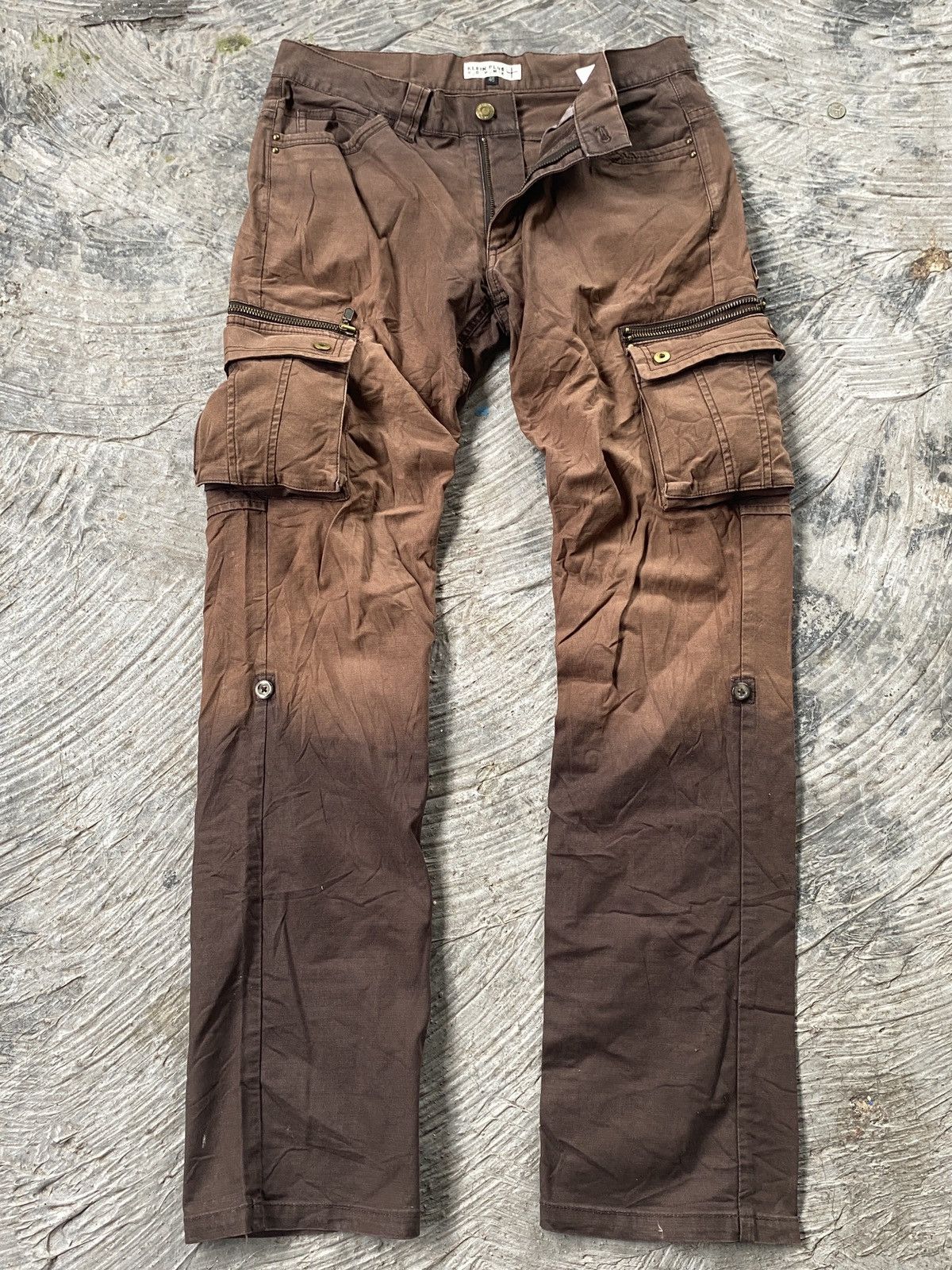 🔥RARE 🔥Klein Plus Homme dual tone Distressed Cargo pant