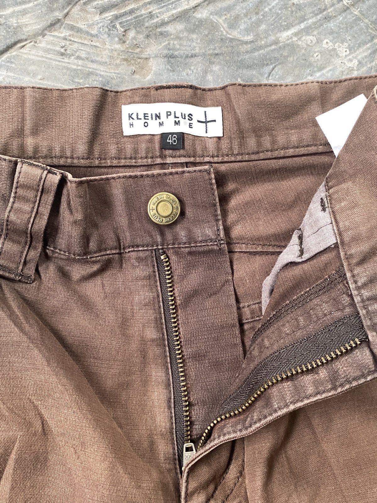 Other 🔥RARE 🔥Klein Plus Homme dual tone Distressed Cargo pant Size US 31 - 12 Thumbnail