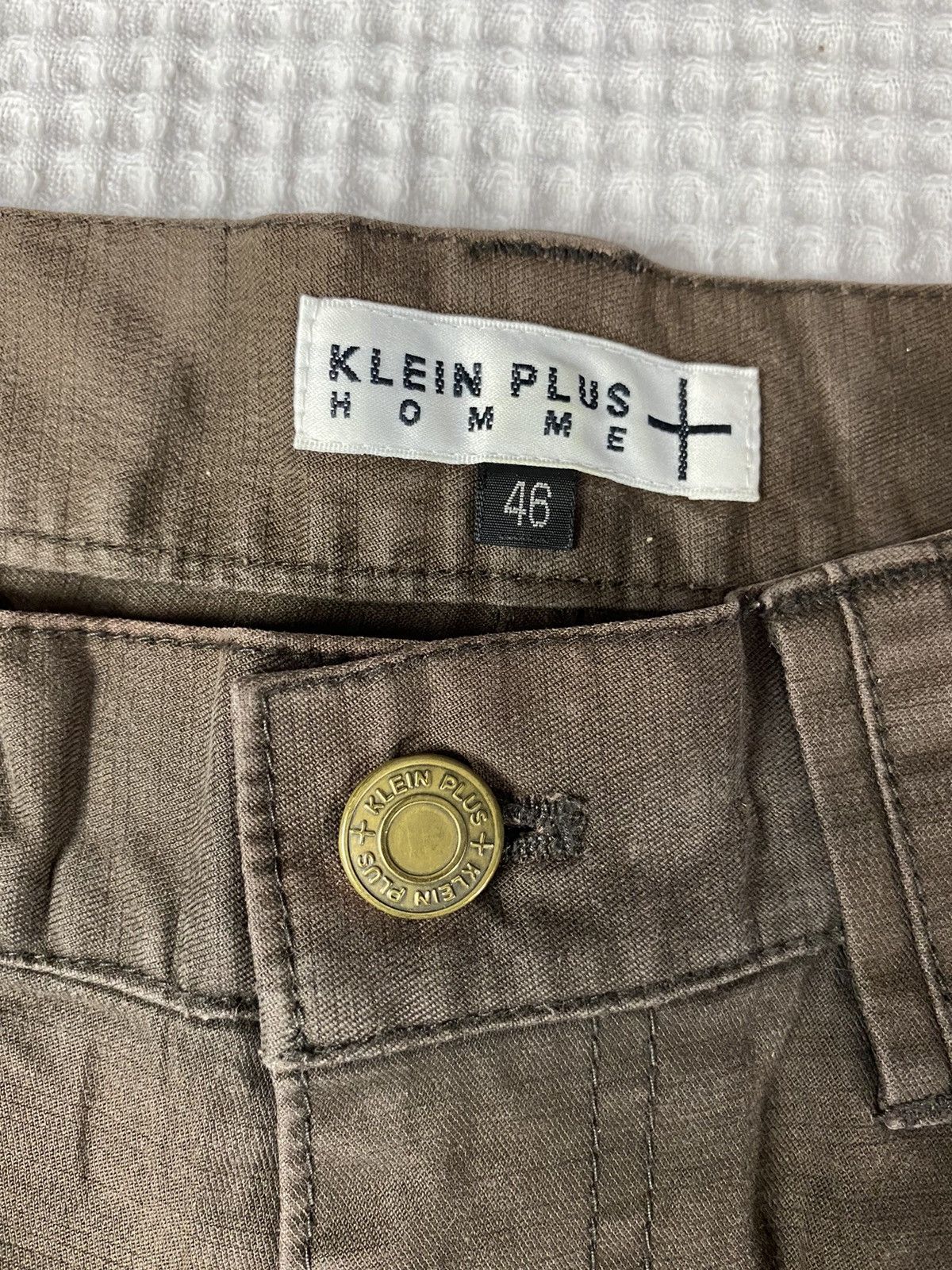 Other 🔥RARE 🔥Klein Plus Homme dual tone Distressed Cargo pant Size US 31 - 15 Thumbnail