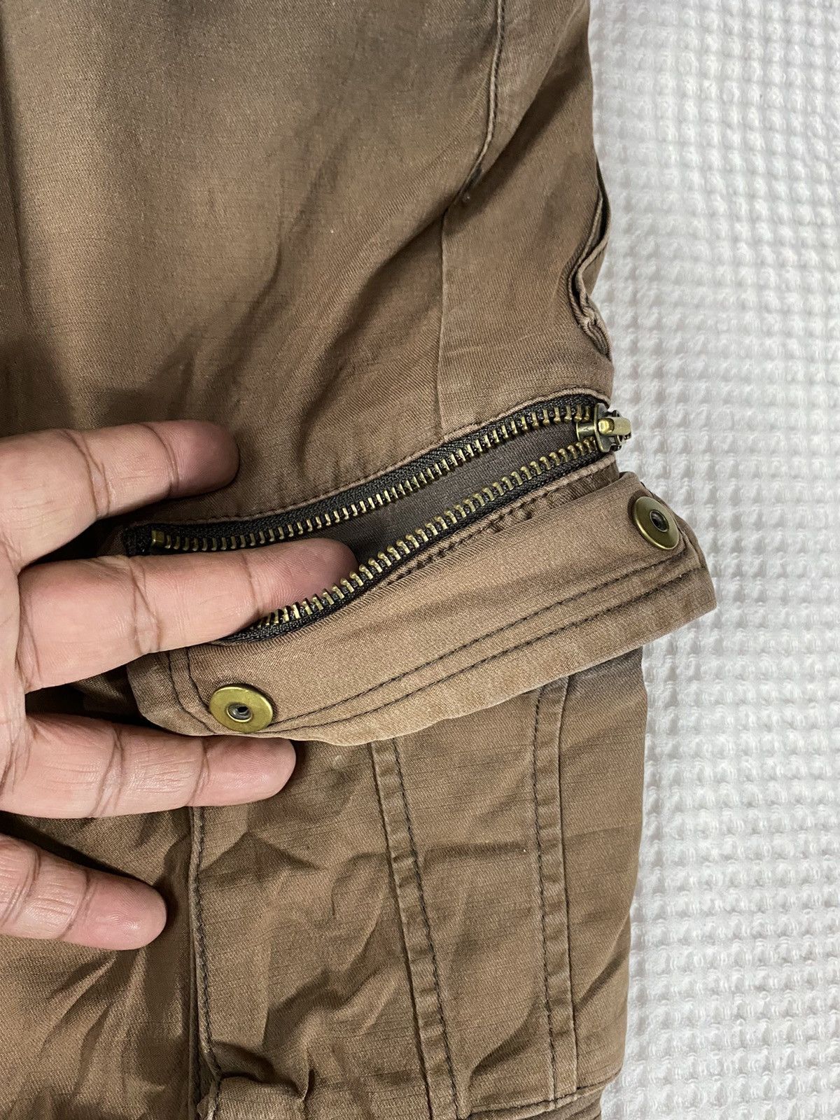 Other 🔥RARE 🔥Klein Plus Homme dual tone Distressed Cargo pant Size US 31 - 14 Thumbnail