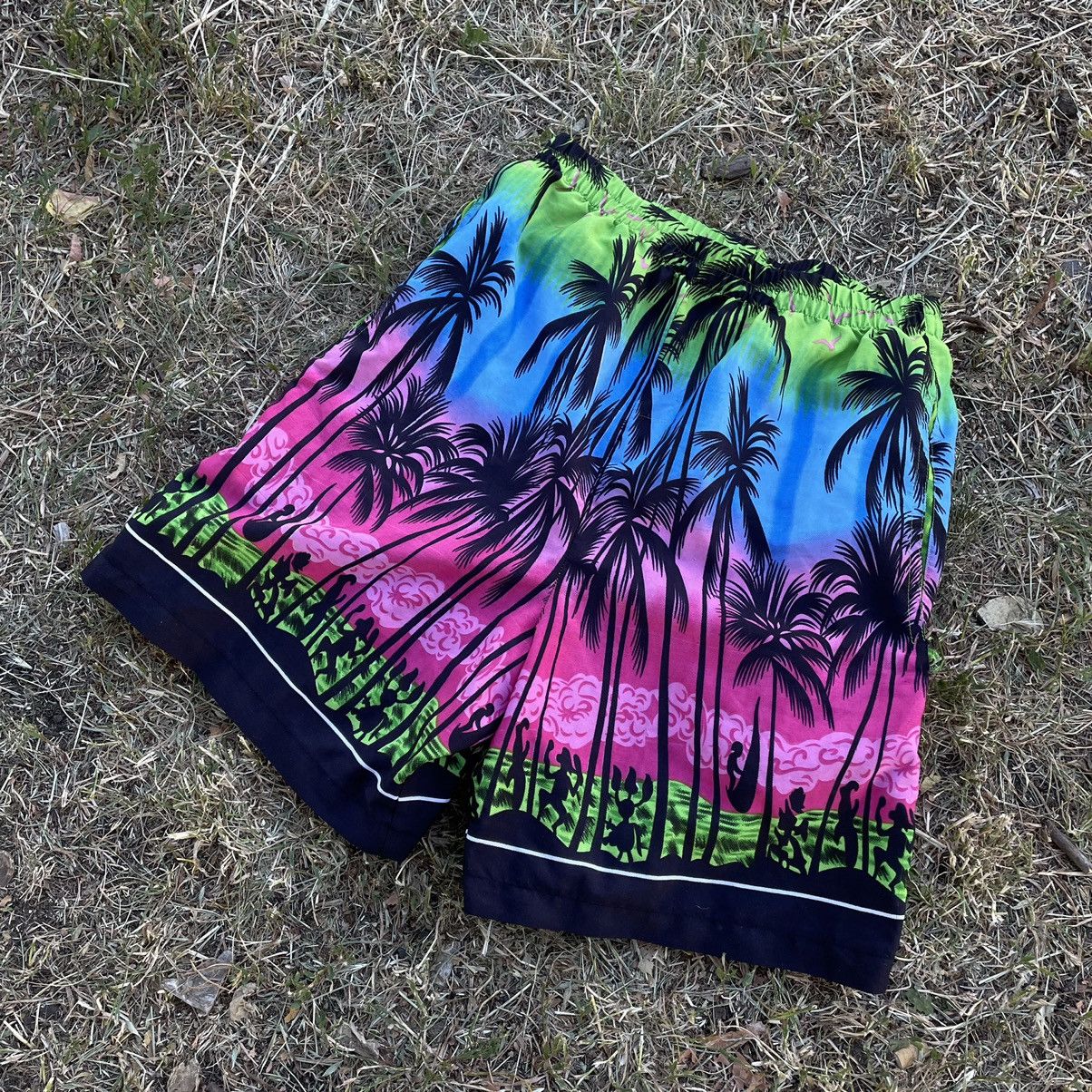 Vintage Vintage Y2K Tropical Palm Tree Graphic Shorts Rave Streetwea Size US 32 / EU 48 - 2 Thumbnail