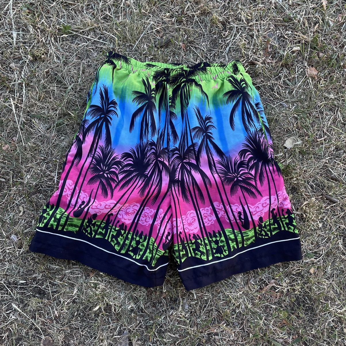 Vintage Vintage Y2K Tropical Palm Tree Graphic Shorts Rave Streetwea Size US 32 / EU 48 - 1 Thumbnail