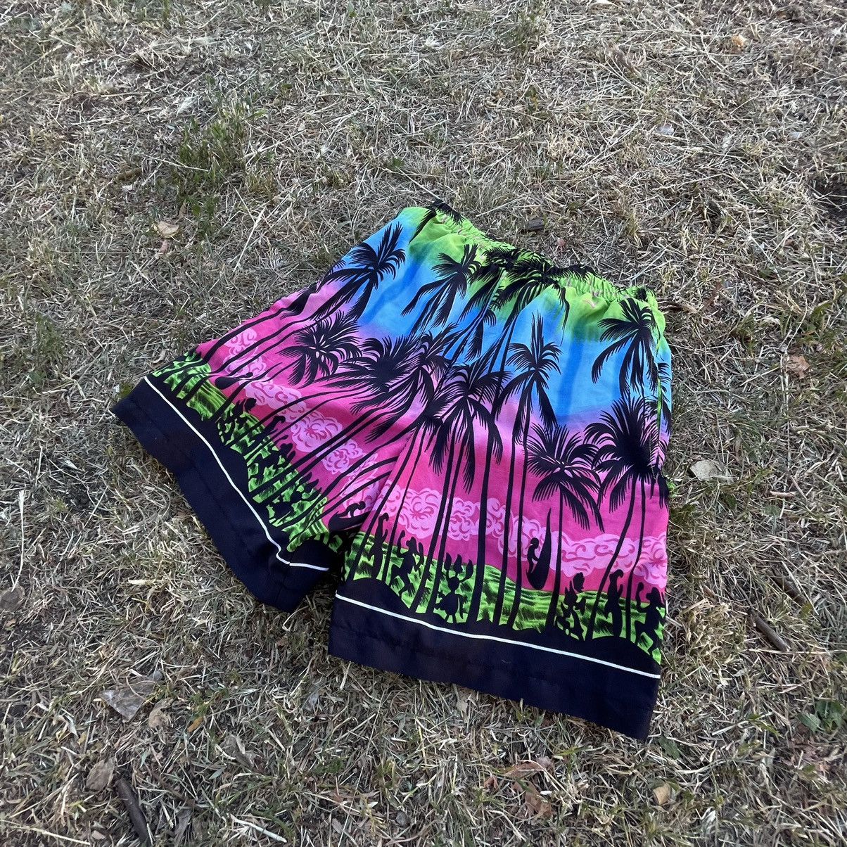 Vintage Vintage Y2K Tropical Palm Tree Graphic Shorts Rave Streetwea Size US 32 / EU 48 - 3 Thumbnail