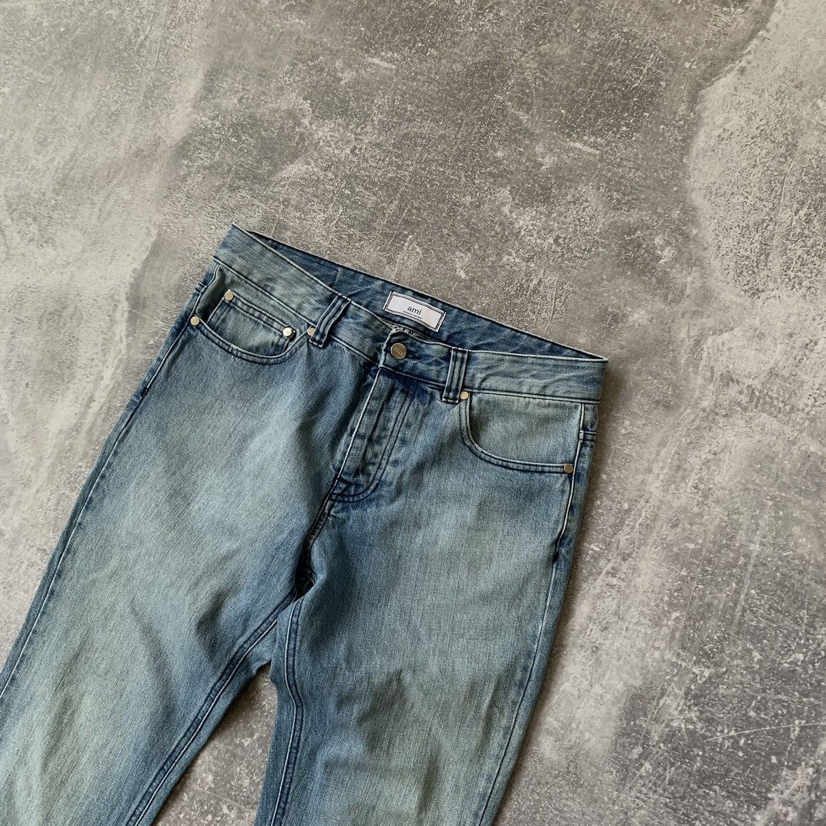 AMI AMI Washed Denim Skinny Pants Size US 31 - 2 Thumbnail