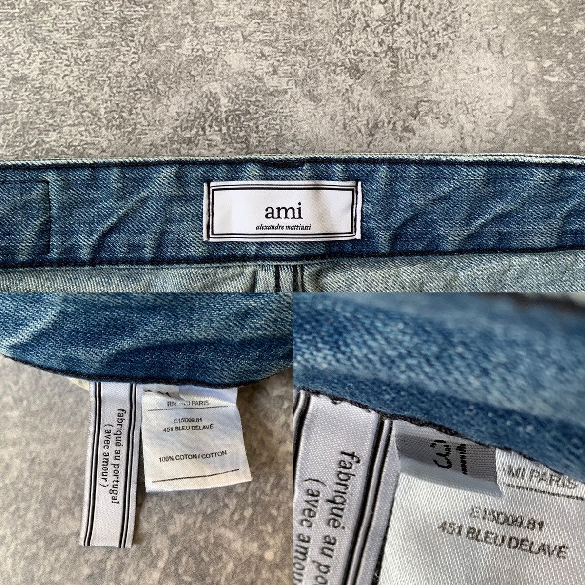 AMI AMI Washed Denim Skinny Pants Size US 31 - 10 Thumbnail