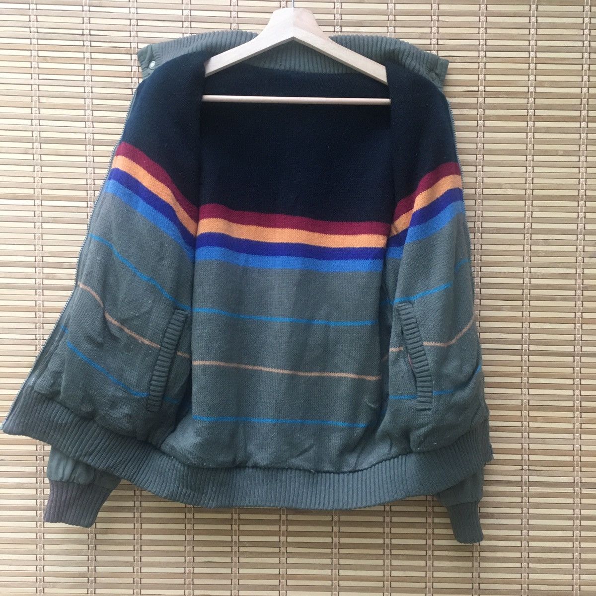 Japanese Brand Nice Design Reversible Knit Bomber Size US M / EU 48-50 / 2 - 8 Thumbnail