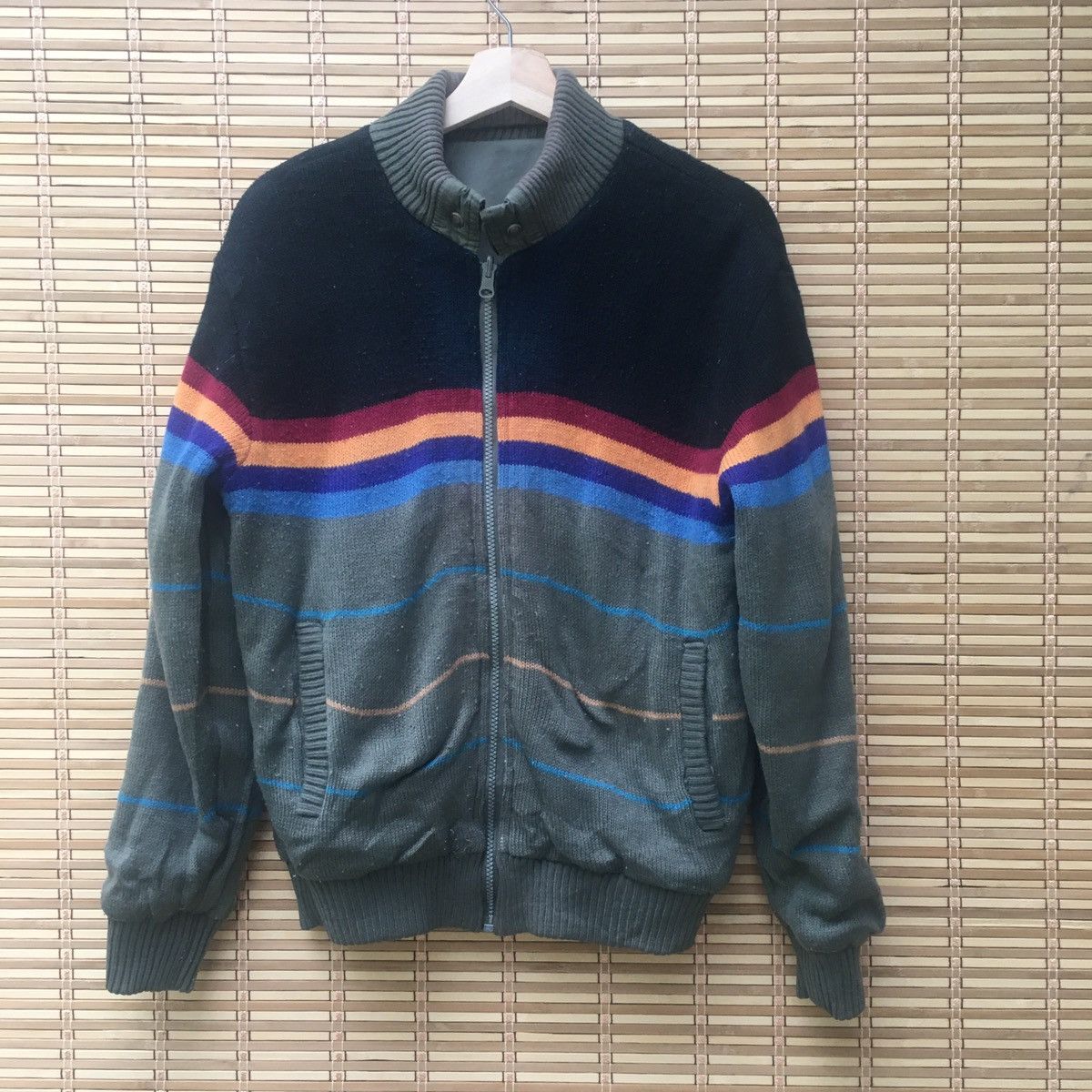 Japanese Brand Nice Design Reversible Knit Bomber Size US M / EU 48-50 / 2 - 1 Thumbnail