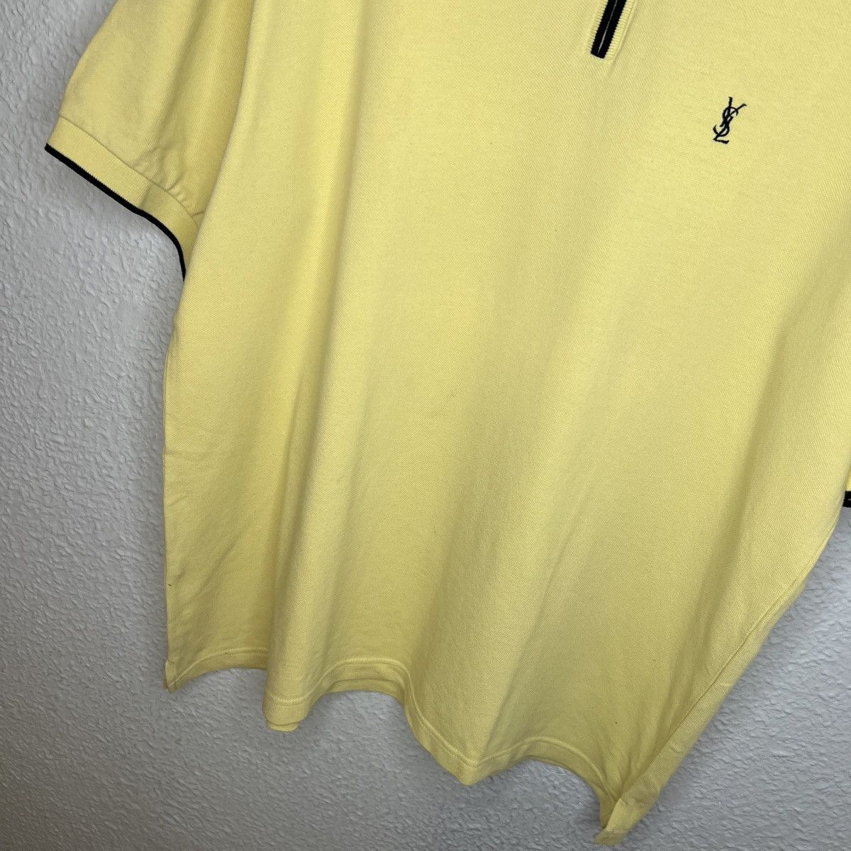 Yves Saint Laurent Vintage Yves Saint Laurent YSL Zip Polo Shirt Tshirt Tee Size US XL / EU 56 / 4 - 2 Thumbnail