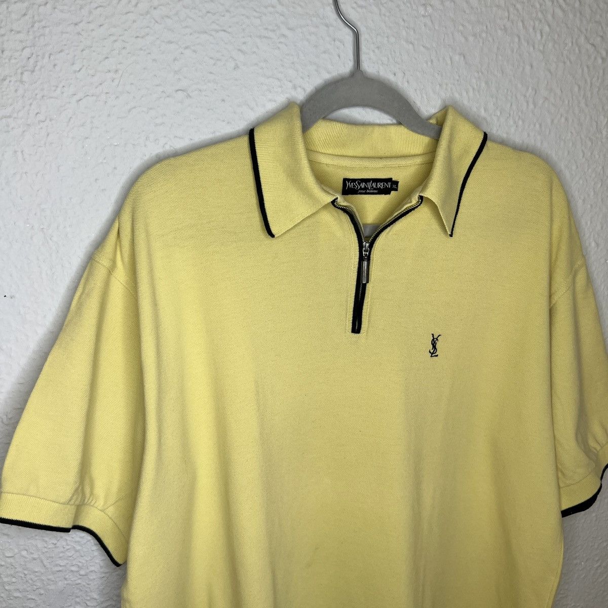Yves Saint Laurent Vintage Yves Saint Laurent YSL Zip Polo Shirt Tshirt Tee Size US XL / EU 56 / 4 - 3 Thumbnail