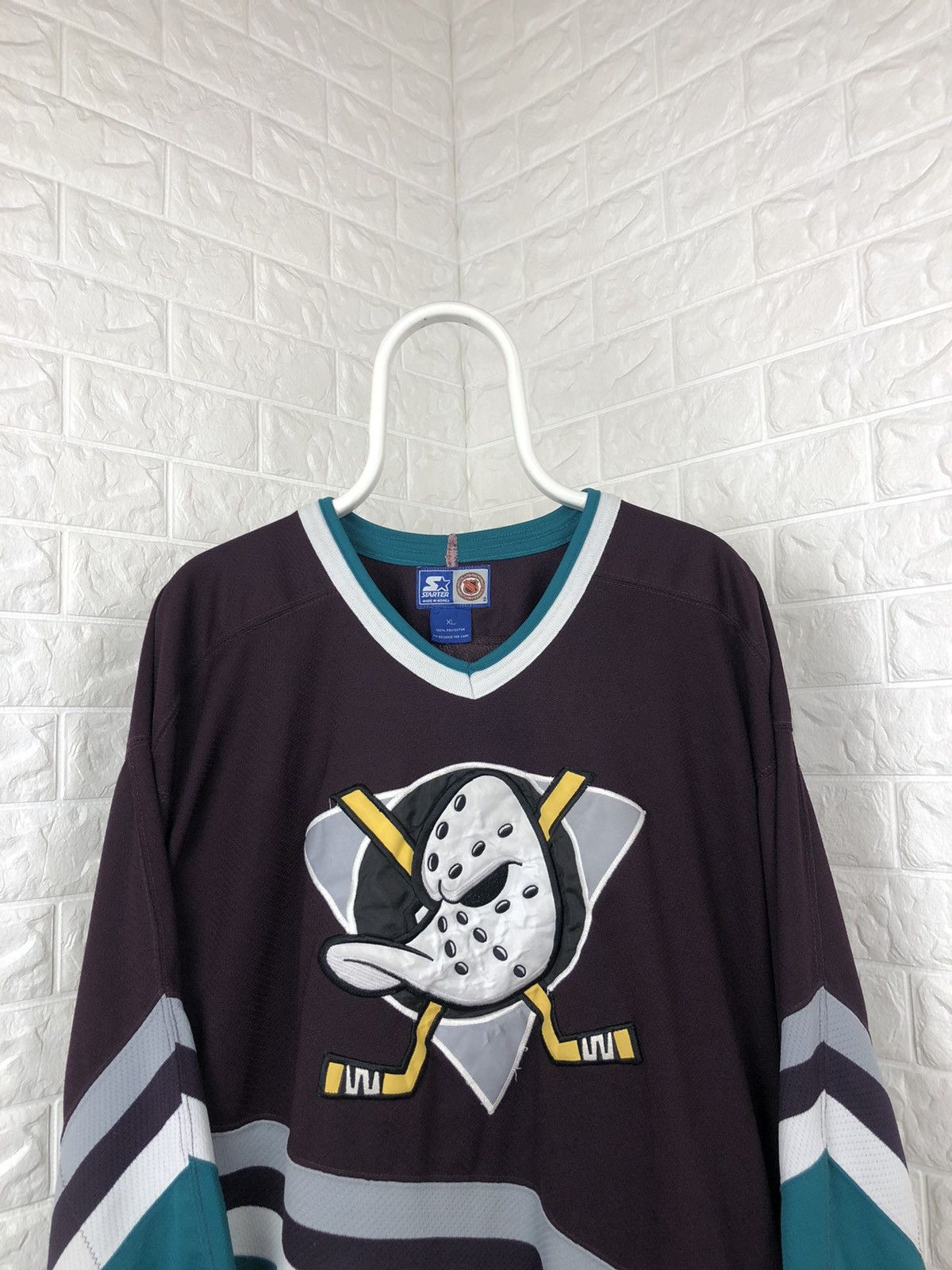 NHL × Starter Vintage Mighty Ducks Hockey Jersey NHL Size US XL / EU 56 / 4 - 2 Thumbnail