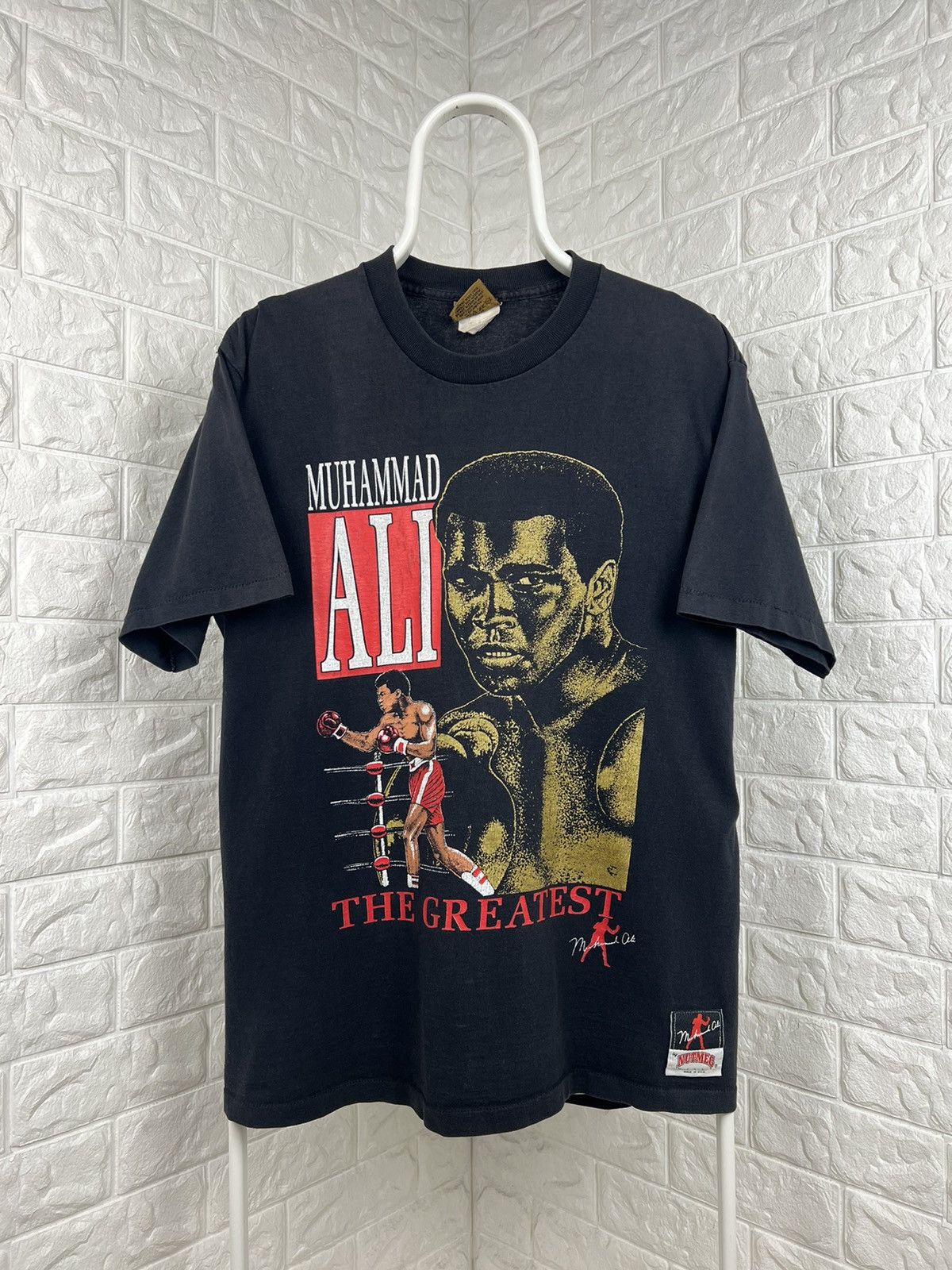 Nutmeg × Vintage Vintage Muhammad Ali Nutmeg The Greatest Faded Tshirt Size US M / EU 48-50 / 2 - 1 Thumbnail