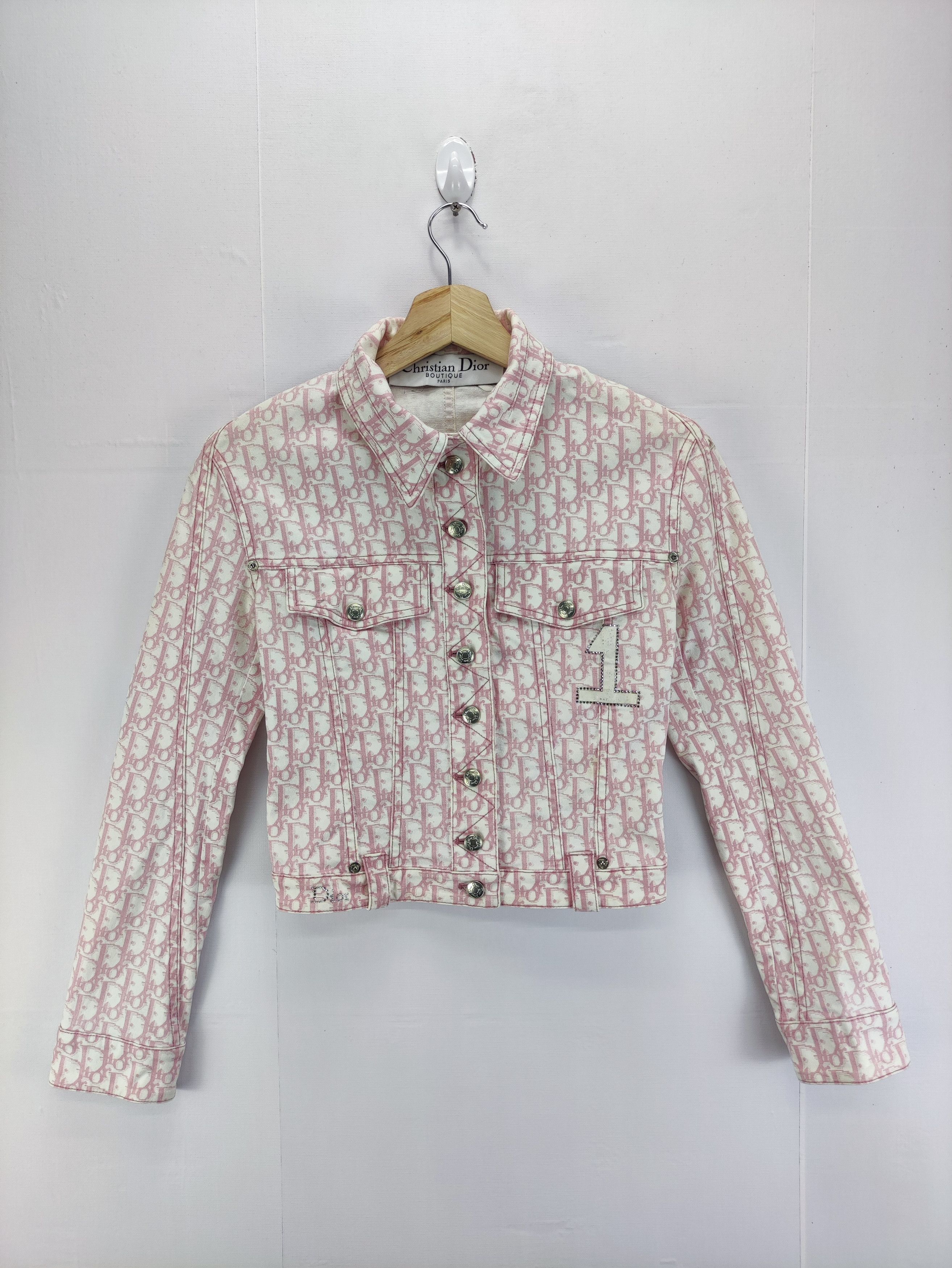 image of Authentic x Dior Christian Dior Monogram Jacket in Pink, Women's (Size 2XS)