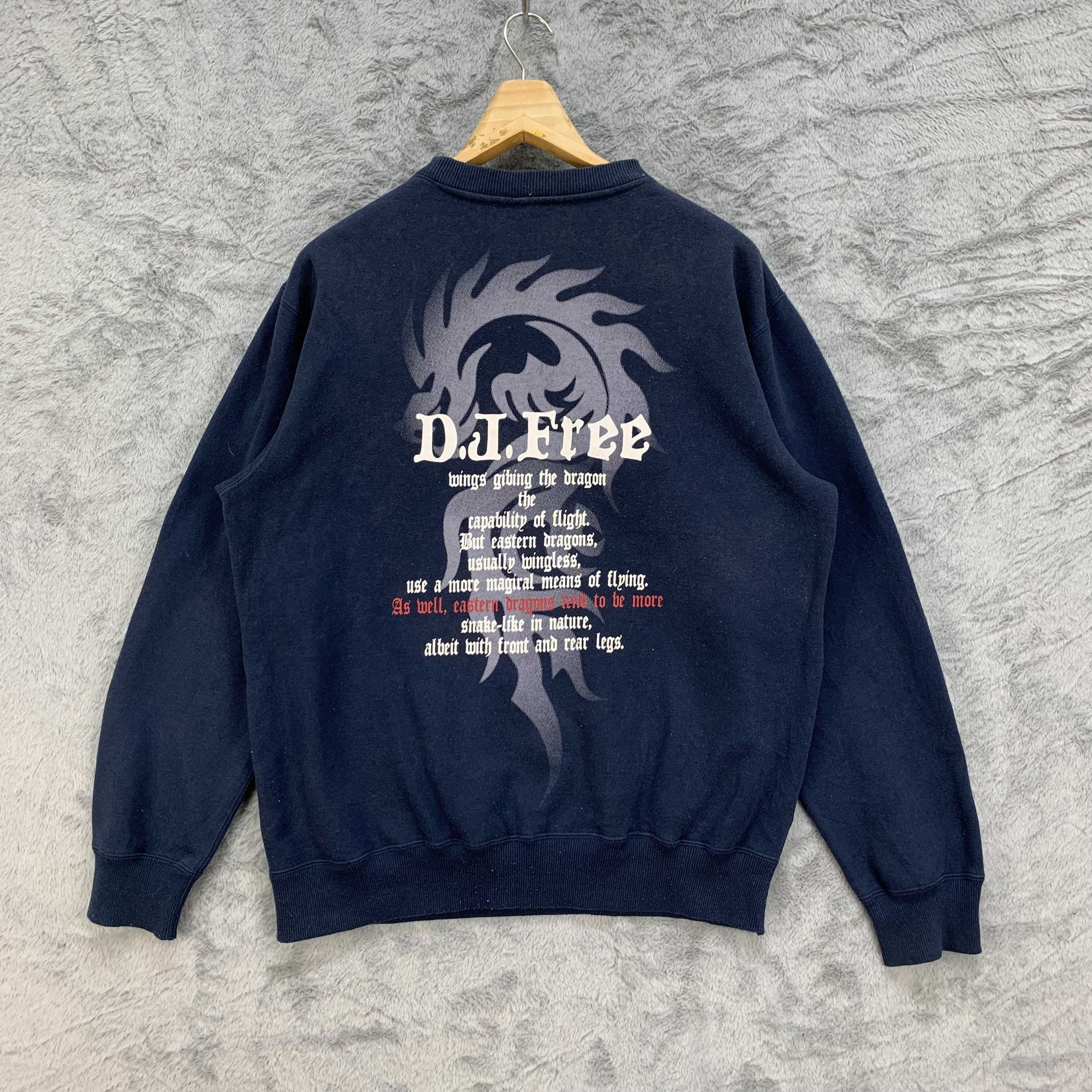 Japanese Brand DJ Free Graphic Sweatshirt #4379-151 Size US M / EU 48-50 / 2 - 1 Thumbnail