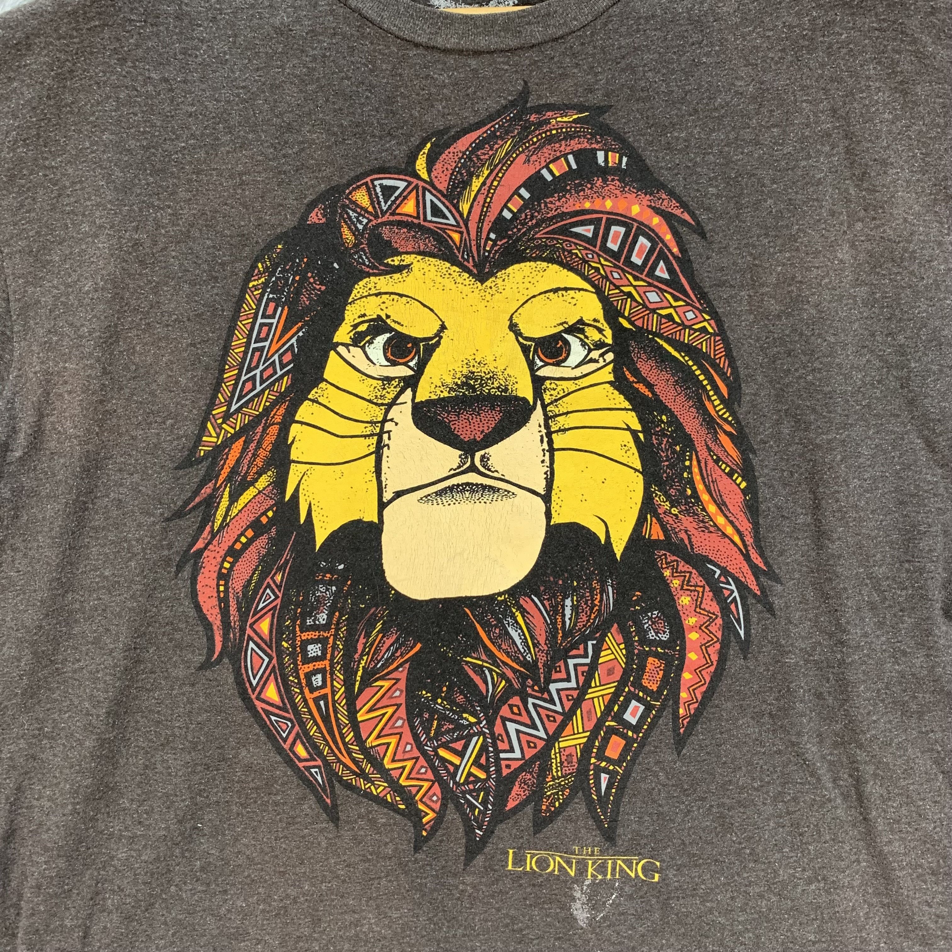 Vintage The Lion King Graphic Printed T Shirt #4378-151 Size US XL / EU 56 / 4 - 3 Thumbnail