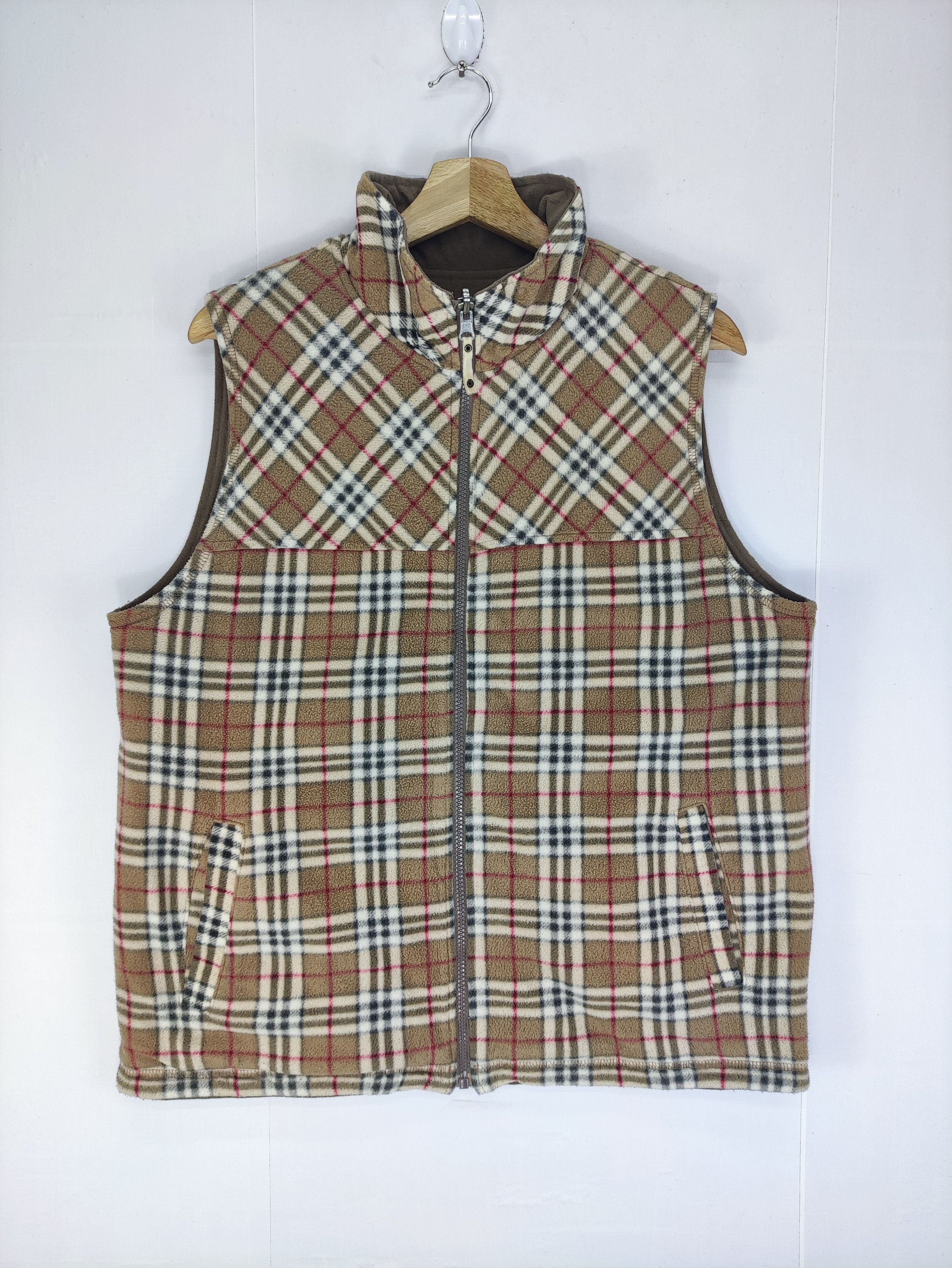 image of Vintage Vest Fleece Reversible Zipper Tender Puppy, Men's (Size Medium)