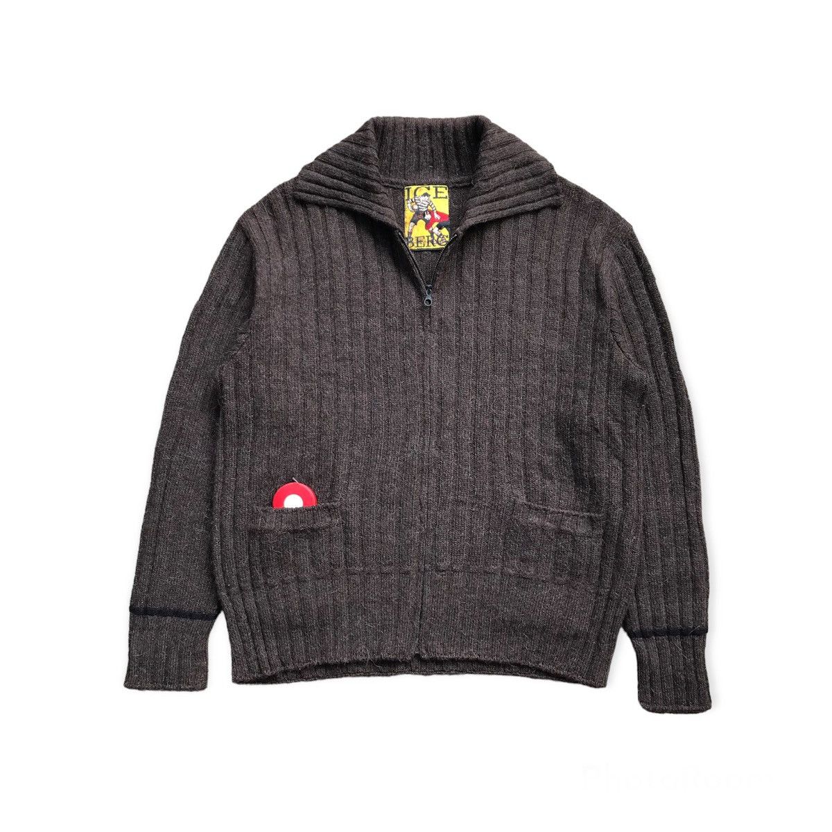 image of Vintage Iceberg Cashemere Wool Knitwear Mohair M Fit L in Brown, Men's (Size Medium)