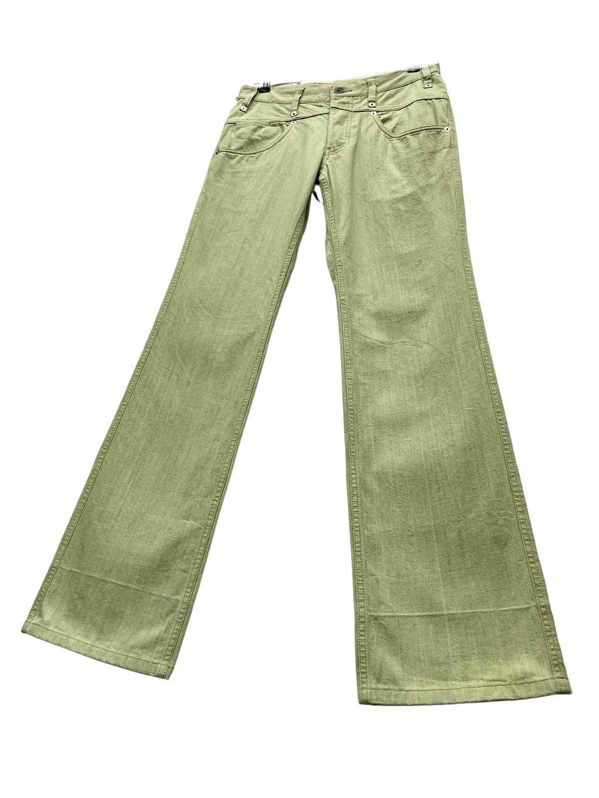 Yohji Yamamoto FLARE🔥 A.A.R YOHJI YAMAMOTO Designer Soft Green Minimalist Size US 30 / EU 46 - 3 Thumbnail