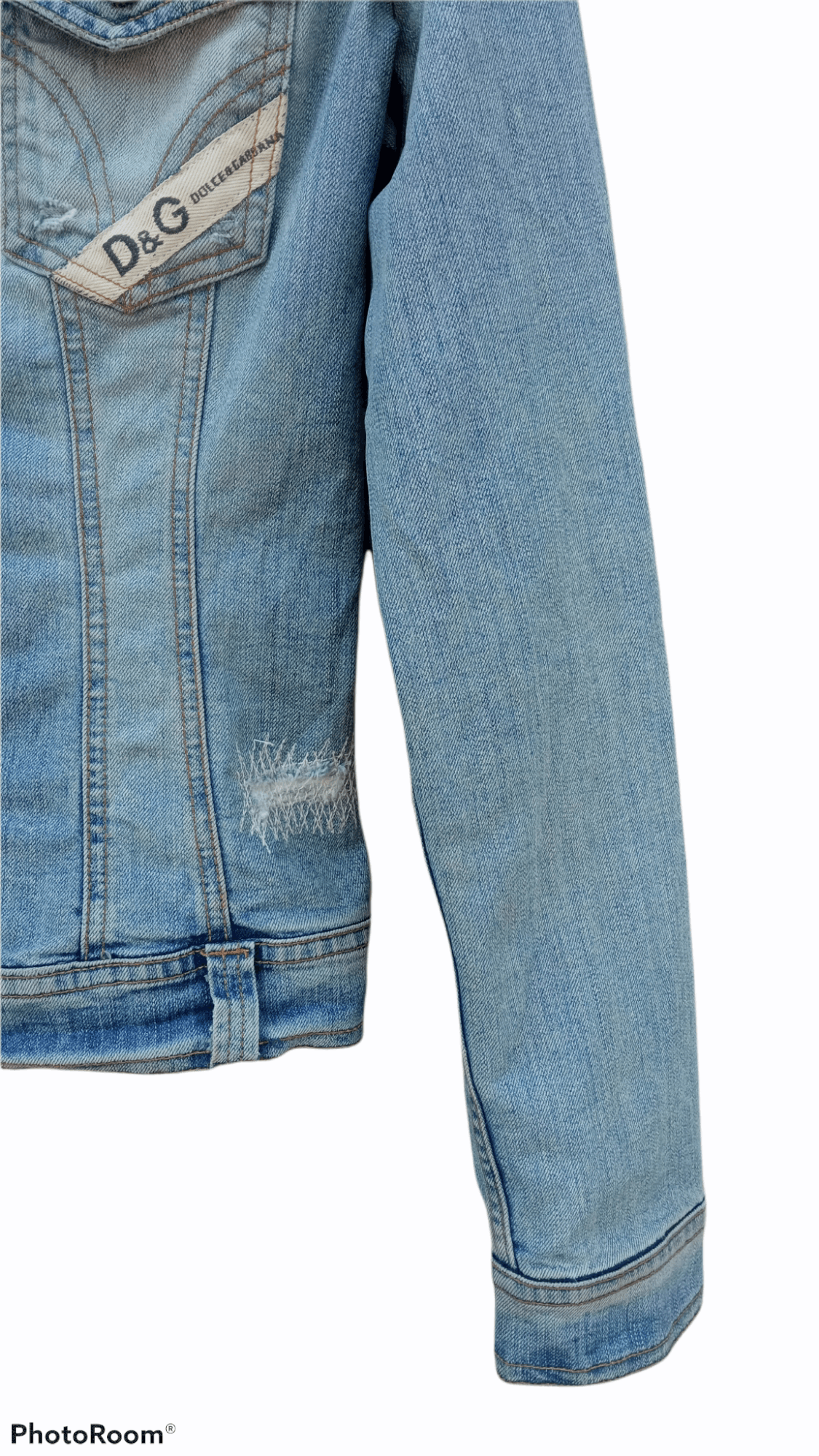 Dolce & Gabbana 🔥🔥D&G Dolce & Gabbana Distressed Denim Trucker Jacket Size US XS / EU 42 / 0 - 7 Thumbnail