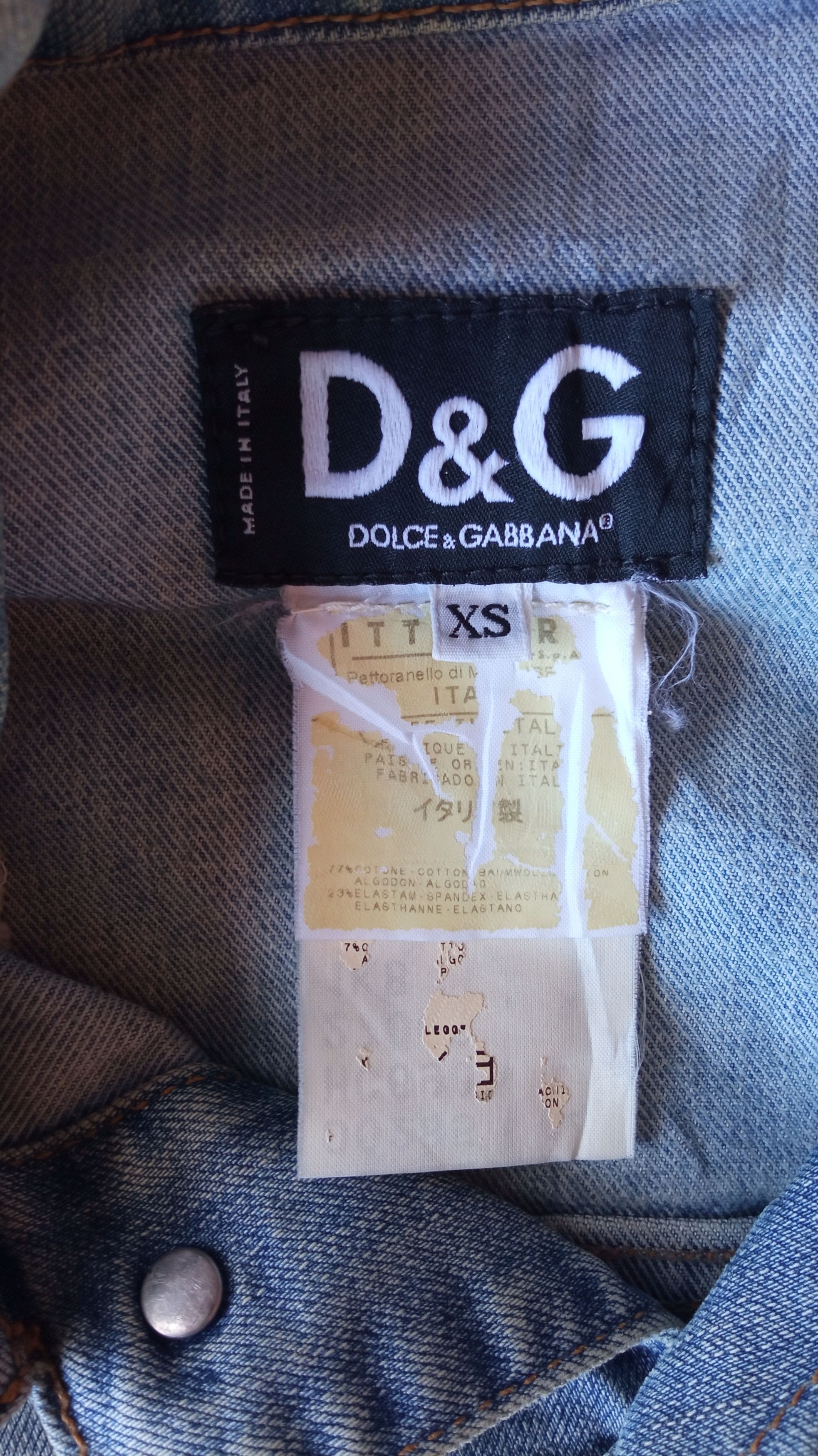 Dolce & Gabbana 🔥🔥D&G Dolce & Gabbana Distressed Denim Trucker Jacket Size US XS / EU 42 / 0 - 23 Thumbnail