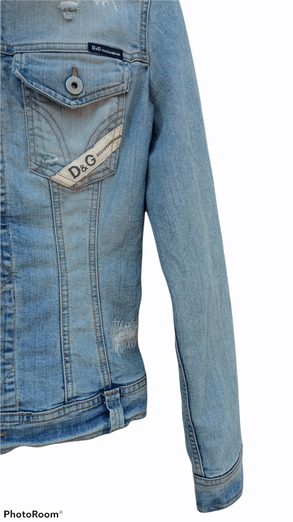 Dolce & Gabbana 🔥🔥D&G Dolce & Gabbana Distressed Denim Trucker Jacket Size US XS / EU 42 / 0 - 14 Thumbnail