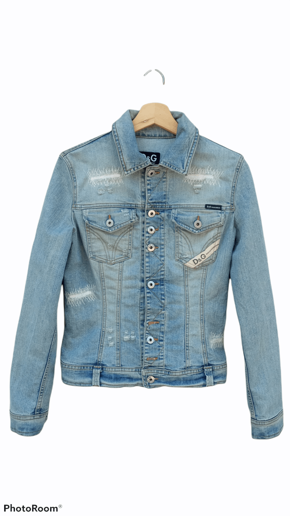 Dolce & Gabbana 🔥🔥D&G Dolce & Gabbana Distressed Denim Trucker Jacket Size US XS / EU 42 / 0 - 1 Thumbnail