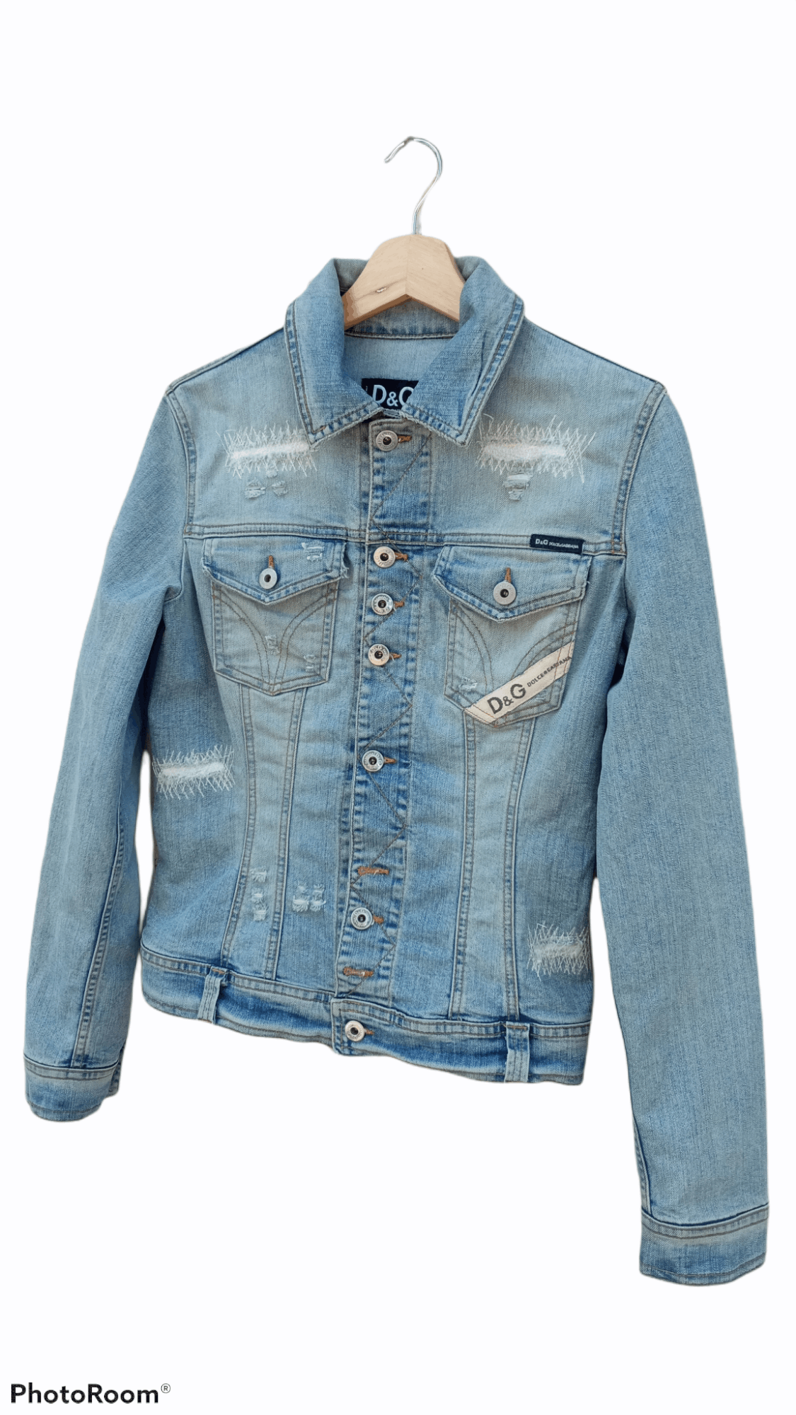 Dolce & Gabbana 🔥🔥D&G Dolce & Gabbana Distressed Denim Trucker Jacket Size US XS / EU 42 / 0 - 3 Thumbnail