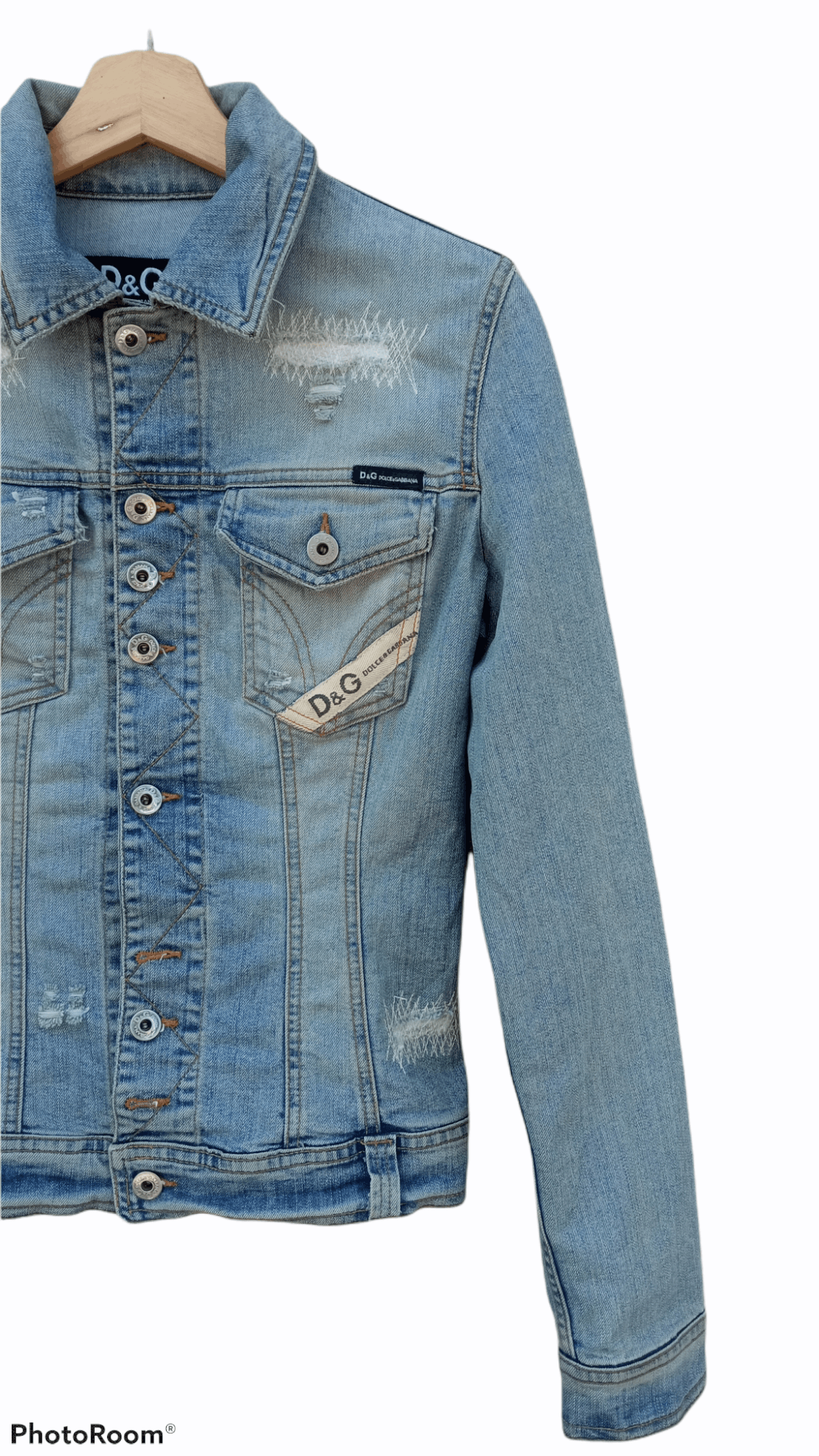 Dolce & Gabbana 🔥🔥D&G Dolce & Gabbana Distressed Denim Trucker Jacket Size US XS / EU 42 / 0 - 4 Thumbnail