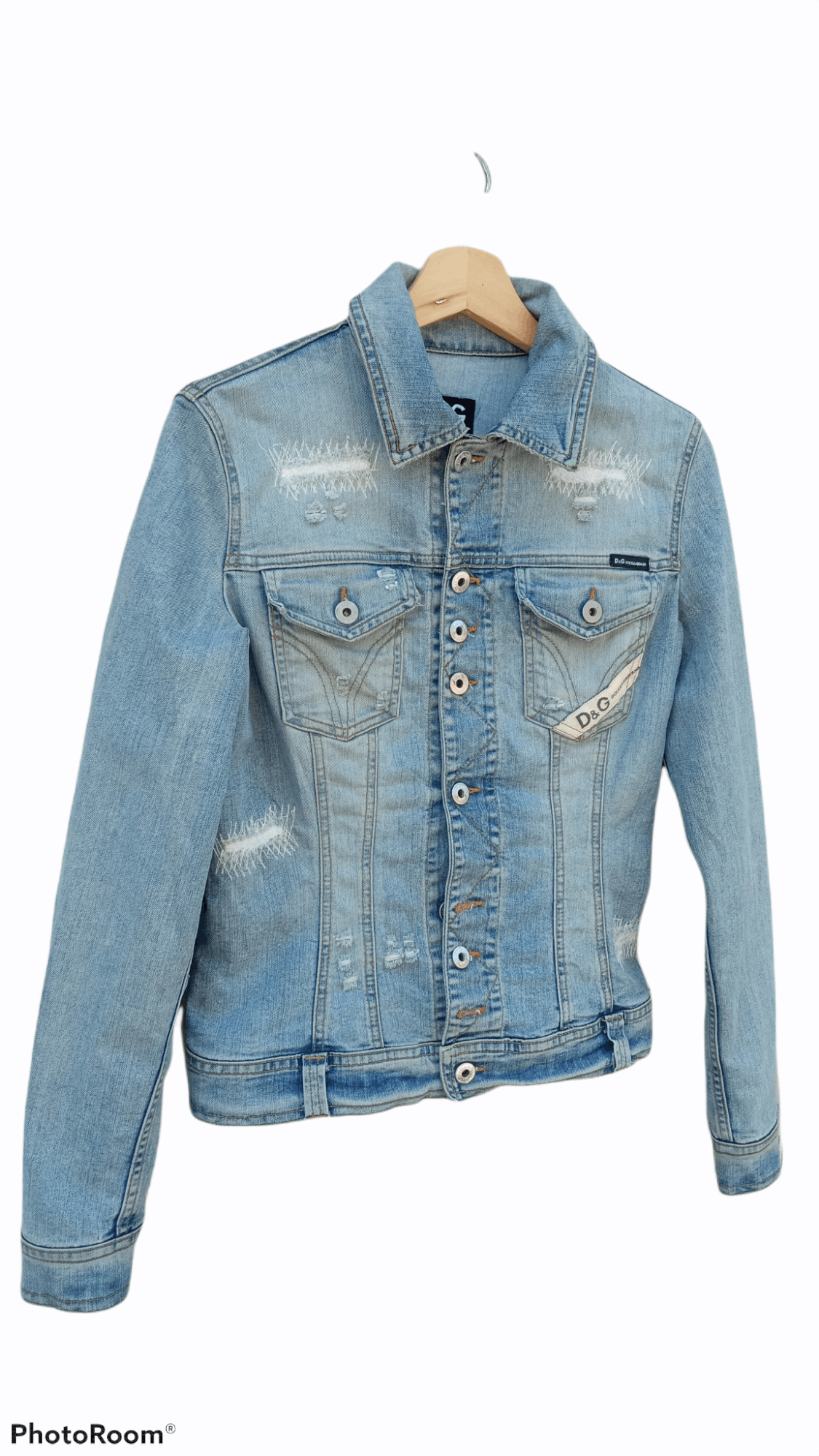 Dolce & Gabbana 🔥🔥D&G Dolce & Gabbana Distressed Denim Trucker Jacket Size US XS / EU 42 / 0 - 2 Thumbnail