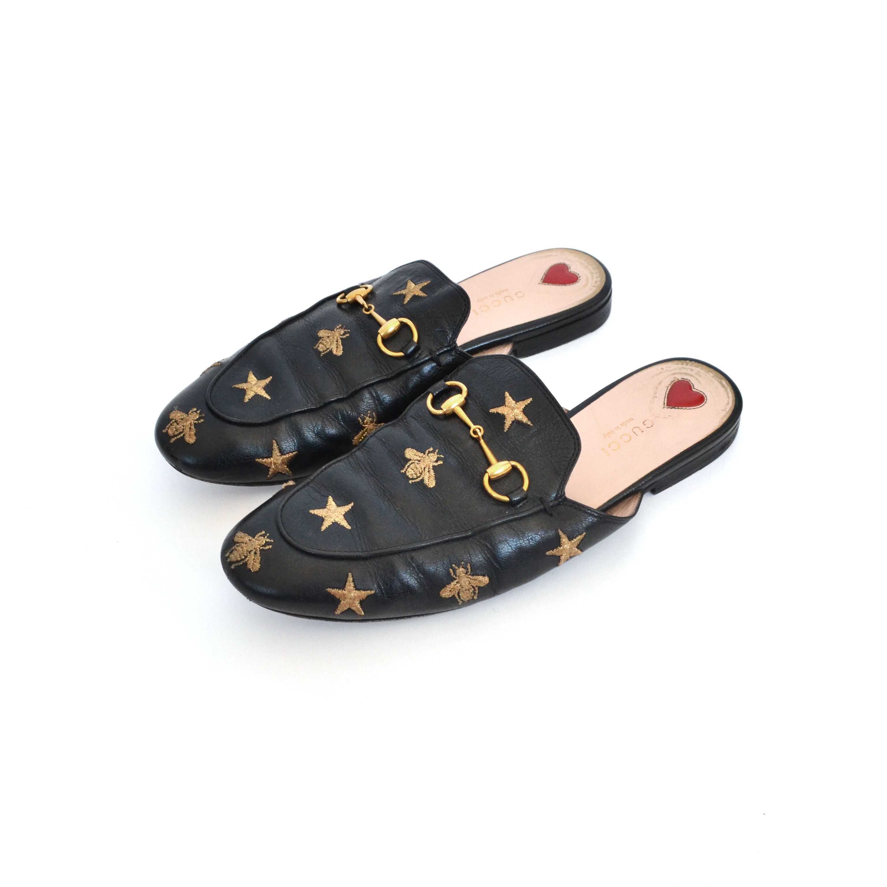 Gucci GUCCI Slides Slippers Horsebit Princetown Sandals Black Size US 8.5 / IT 38.5 - 3 Thumbnail