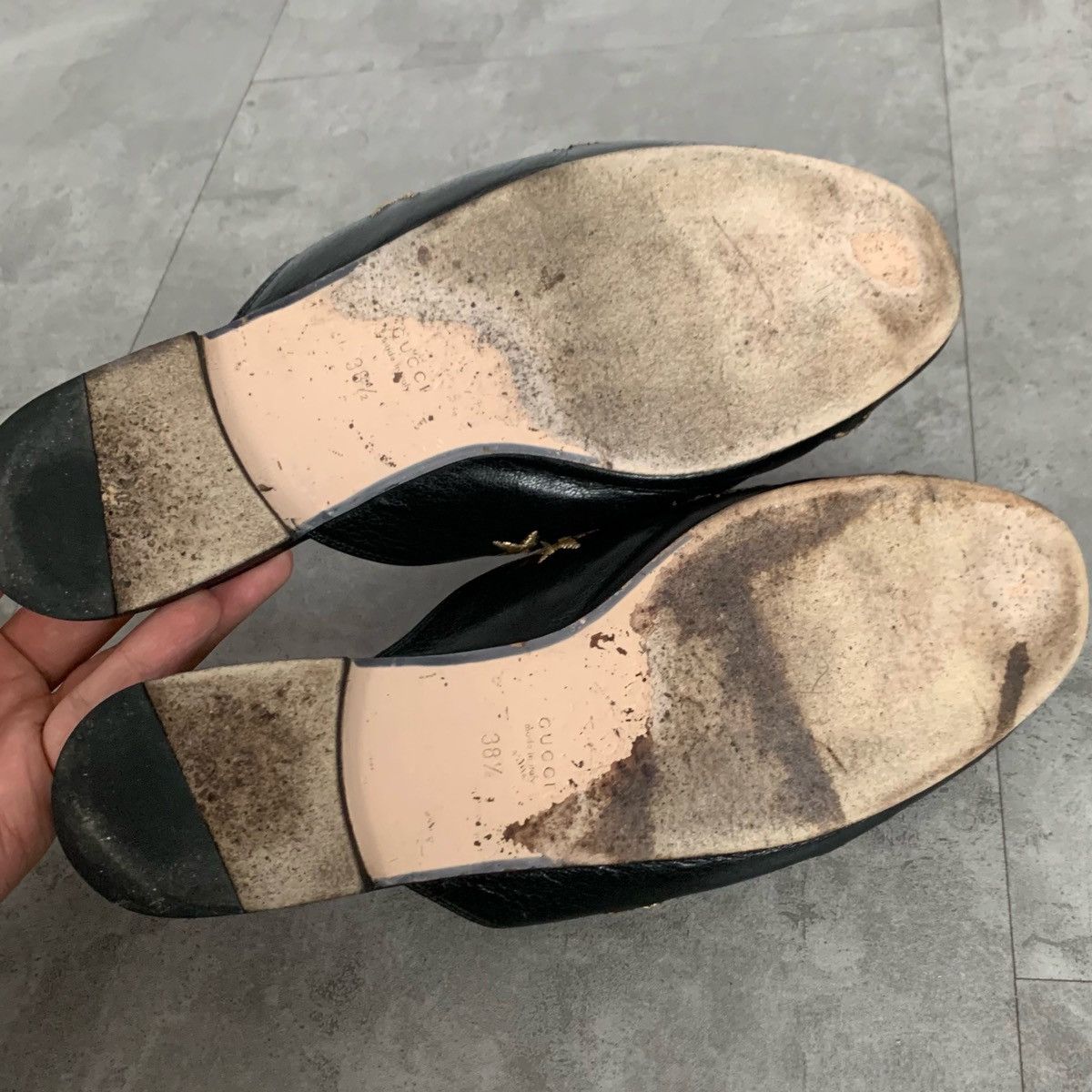 Gucci GUCCI Slides Slippers Horsebit Princetown Sandals Black Size US 8.5 / IT 38.5 - 9 Thumbnail