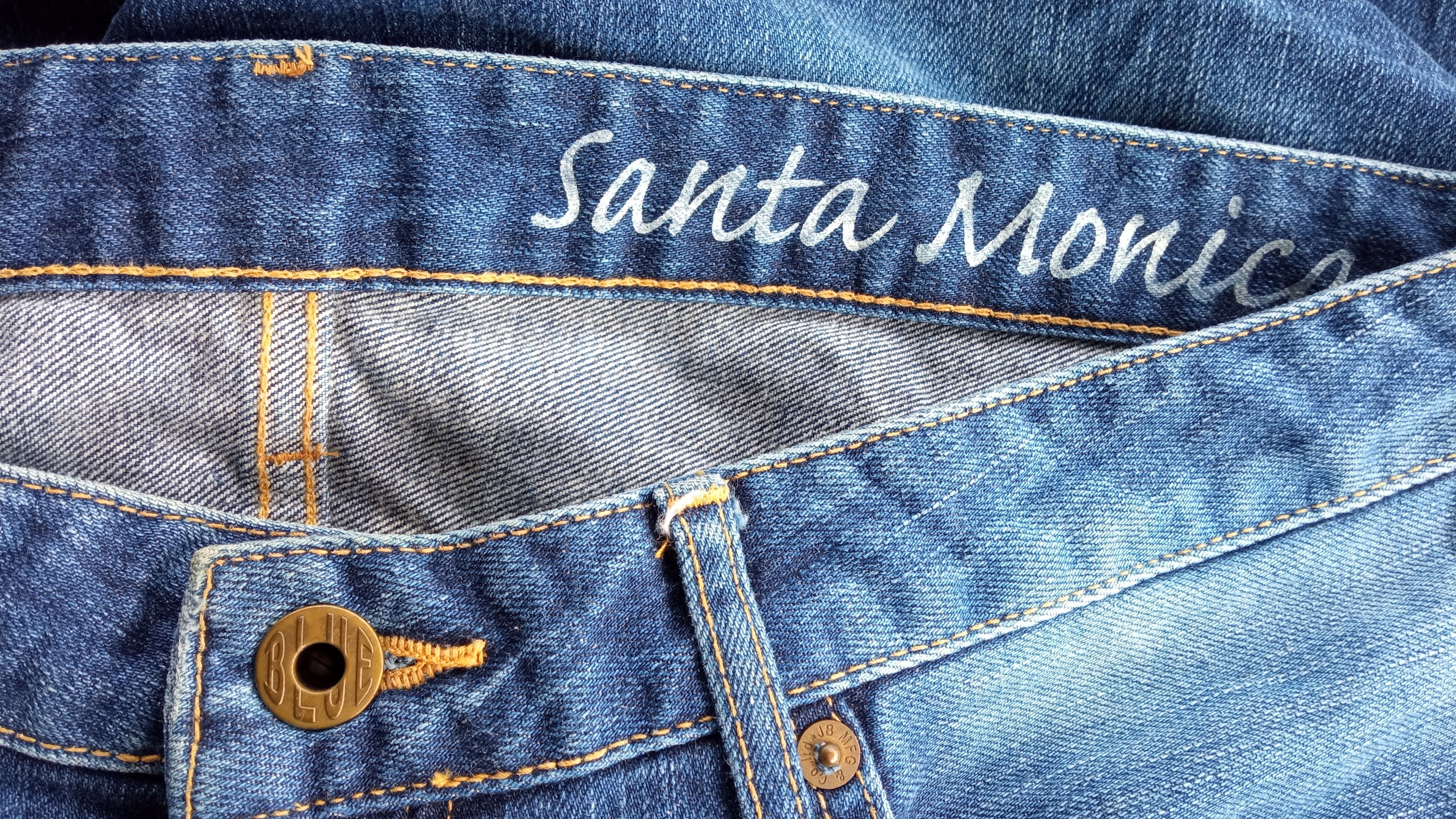 Japan Blue × Japanese Brand 🔥🔥Japan Blue Santa Monica Patchwork Distressed Jeans Denim Size US 33 - 16 Thumbnail