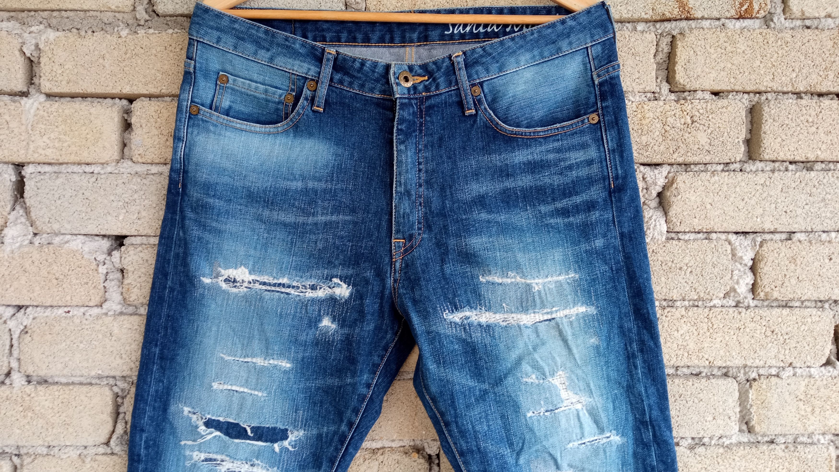 Japan Blue × Japanese Brand 🔥🔥Japan Blue Santa Monica Patchwork Distressed Jeans Denim Size US 33 - 7 Thumbnail