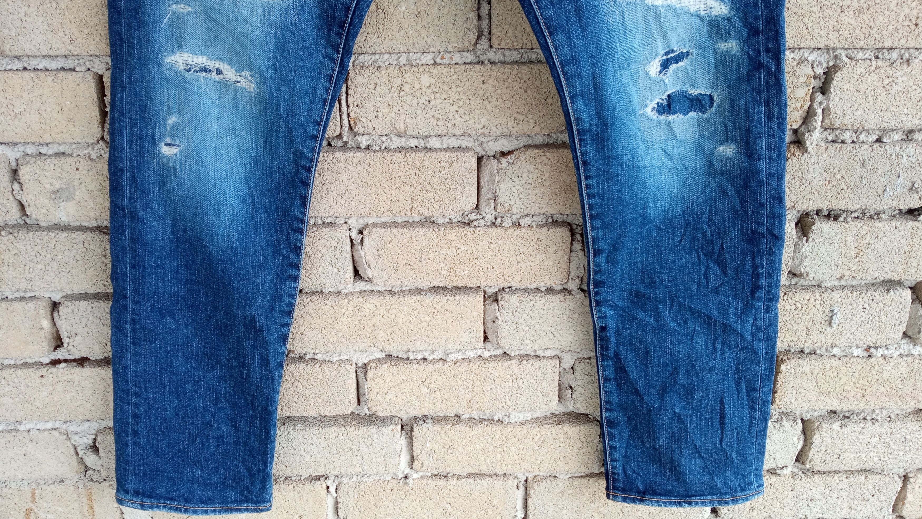 Japan Blue × Japanese Brand 🔥🔥Japan Blue Santa Monica Patchwork Distressed Jeans Denim Size US 33 - 9 Thumbnail