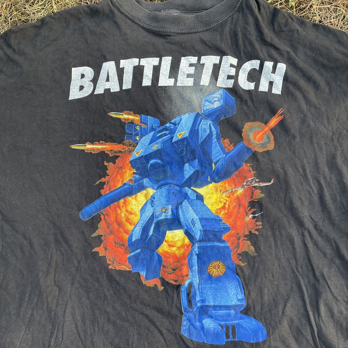 Vintage Vintage Y2K BattleTech Graphic Tee Sun Faded Grunge Baggy XL Size US XL / EU 56 / 4 - 4 Thumbnail