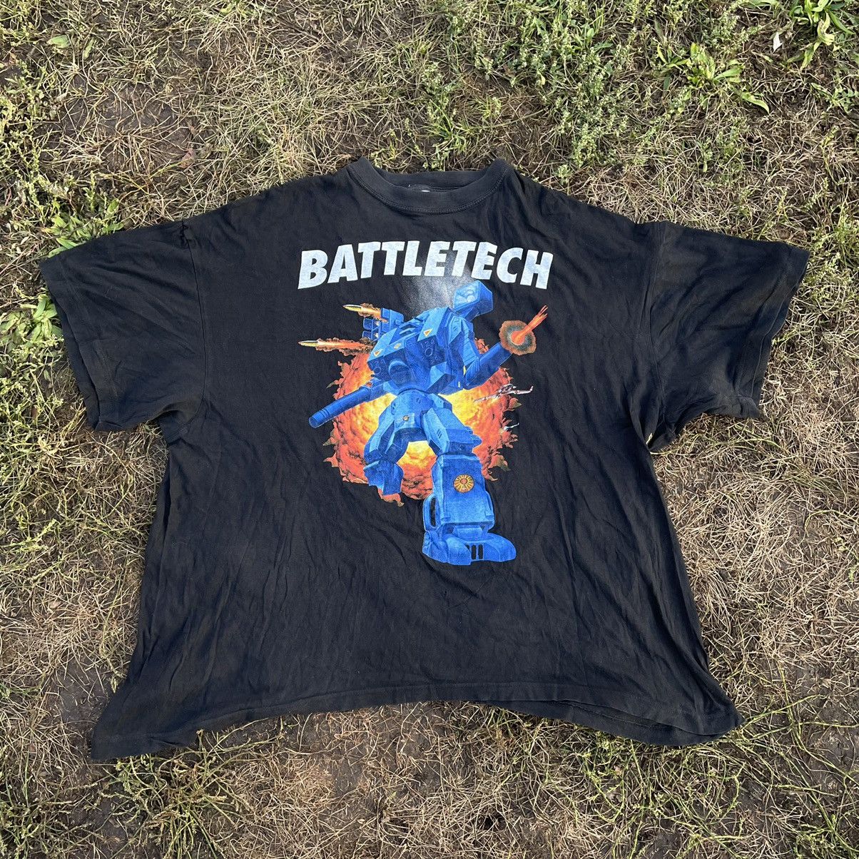 Vintage Vintage Y2K BattleTech Graphic Tee Sun Faded Grunge Baggy XL Size US XL / EU 56 / 4 - 1 Thumbnail