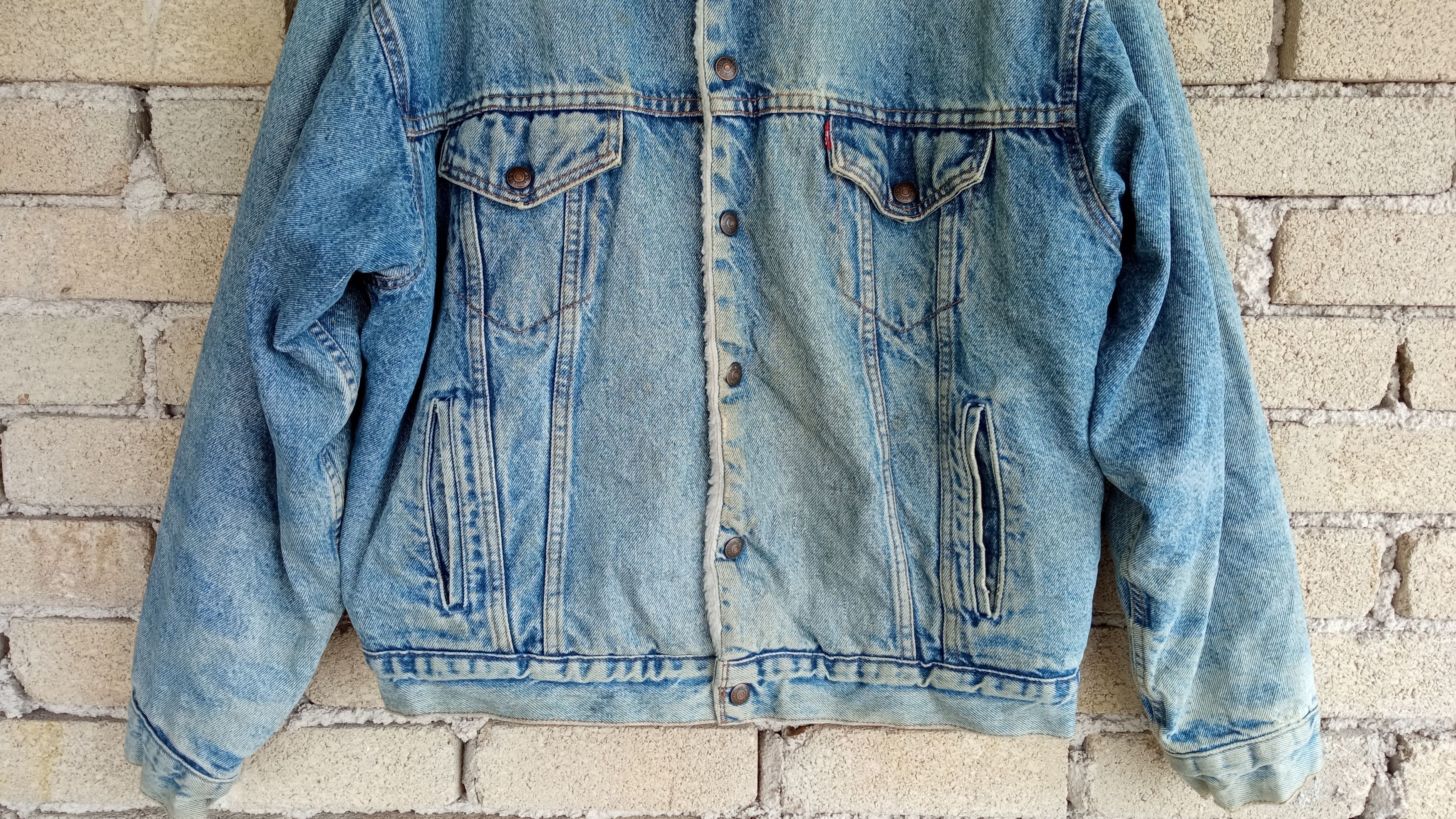 Levi's × Vintage 🔥🔥Vintage 80s Levi's Sherpa Trucker Denim Jacket Size US L / EU 52-54 / 3 - 9 Thumbnail