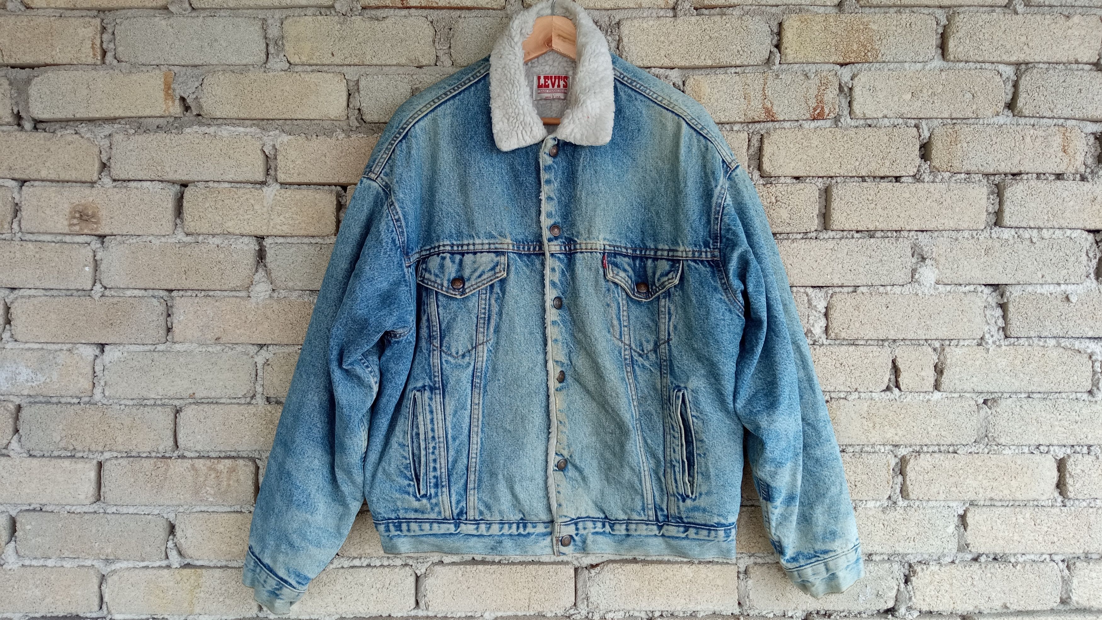 Levi's × Vintage 🔥🔥Vintage 80s Levi's Sherpa Trucker Denim Jacket Size US L / EU 52-54 / 3 - 7 Thumbnail