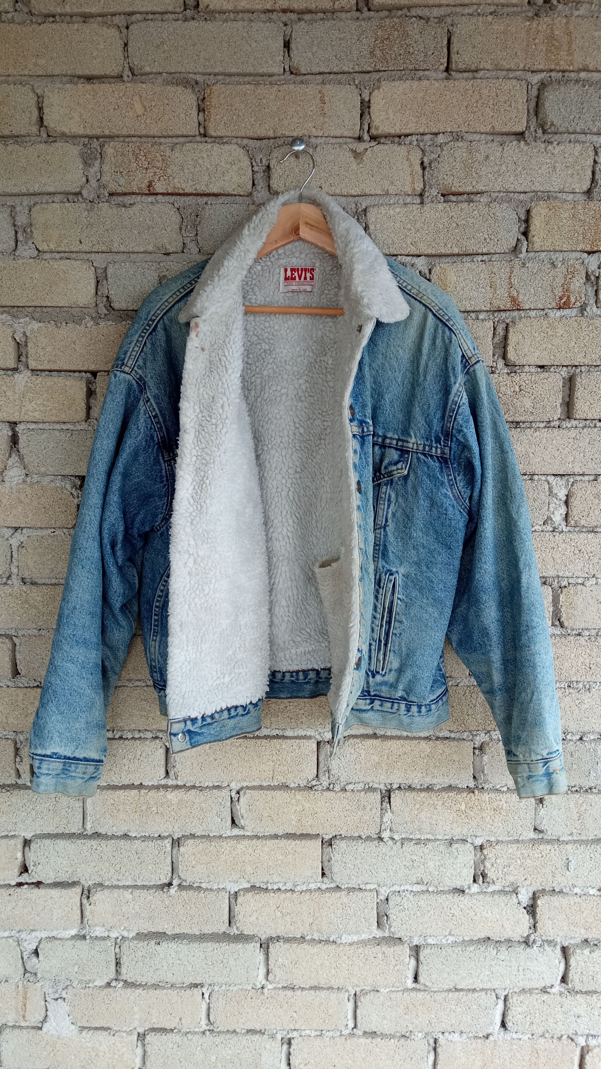 Levi's × Vintage 🔥🔥Vintage 80s Levi's Sherpa Trucker Denim Jacket Size US L / EU 52-54 / 3 - 16 Thumbnail