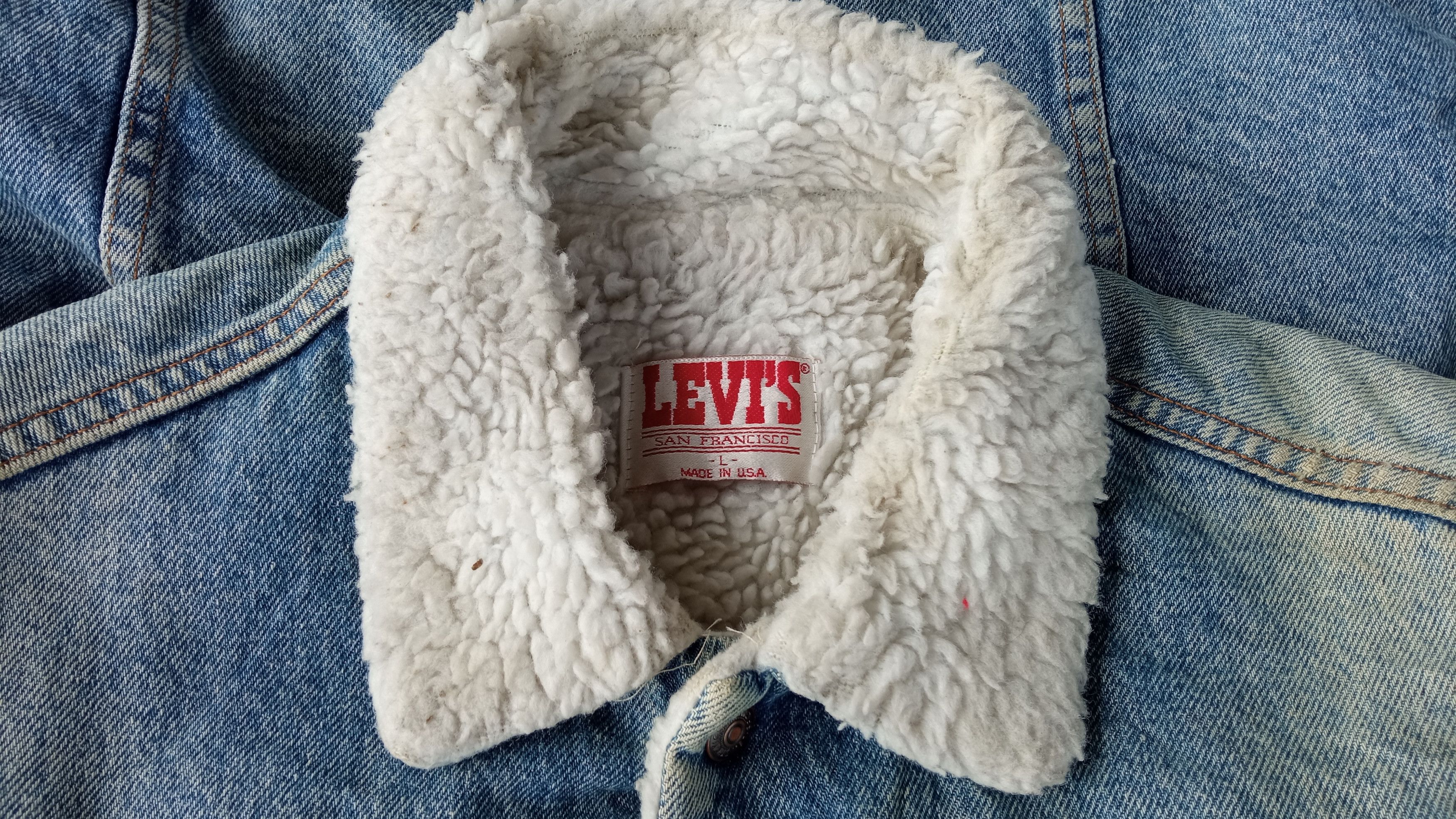 Levi's × Vintage 🔥🔥Vintage 80s Levi's Sherpa Trucker Denim Jacket Size US L / EU 52-54 / 3 - 20 Thumbnail