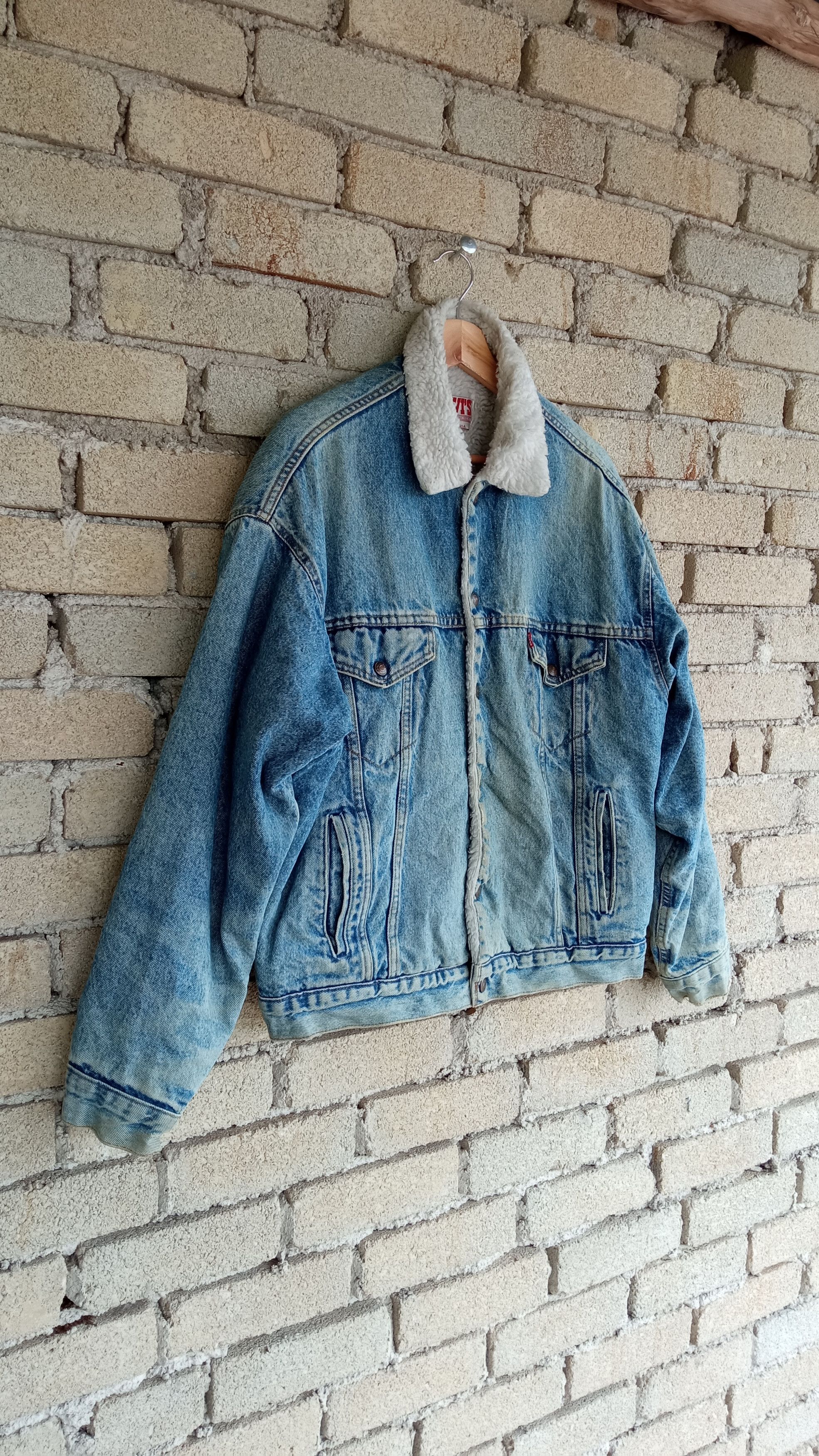 Levi's × Vintage 🔥🔥Vintage 80s Levi's Sherpa Trucker Denim Jacket Size US L / EU 52-54 / 3 - 2 Thumbnail