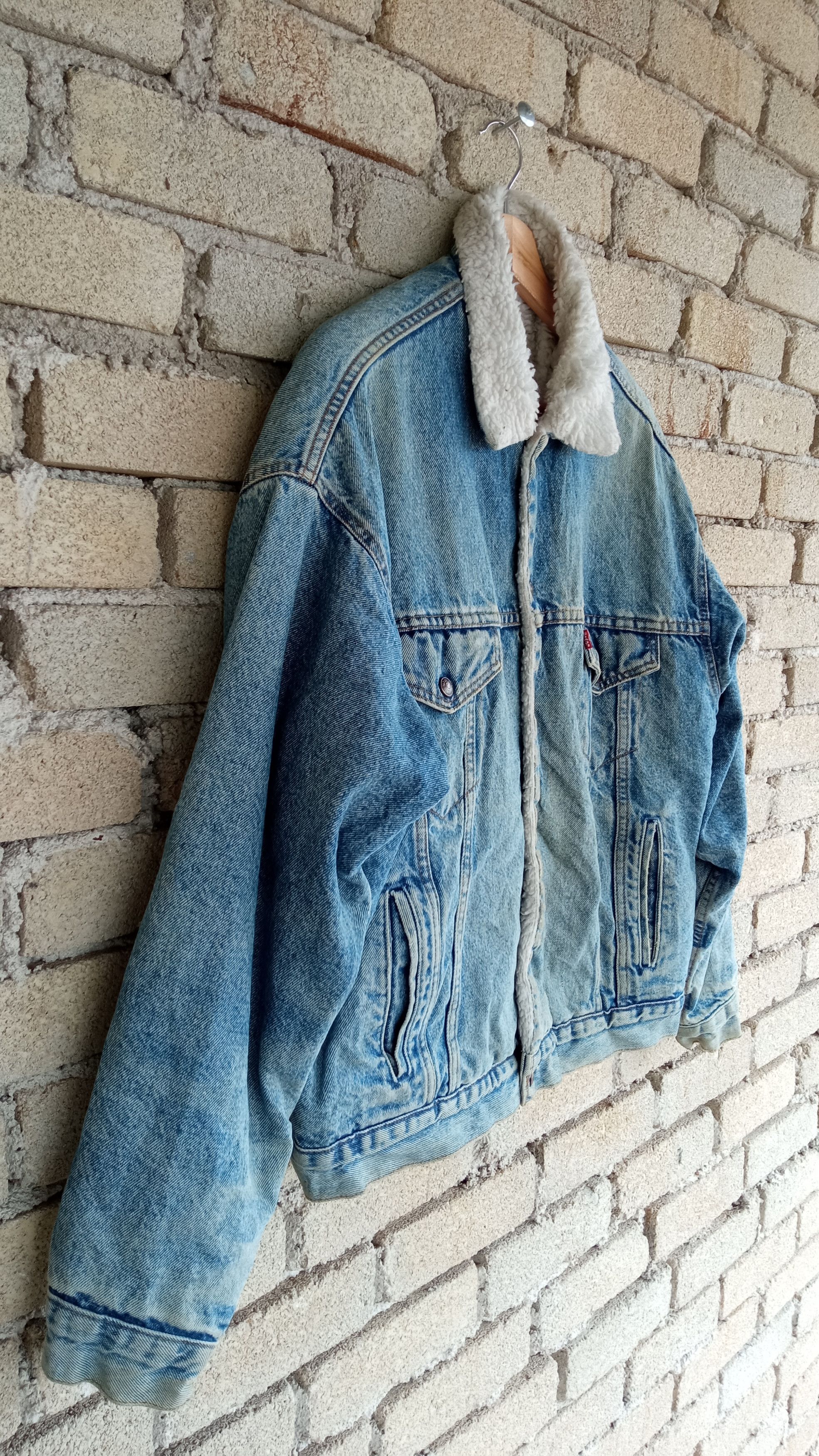 Levi's × Vintage 🔥🔥Vintage 80s Levi's Sherpa Trucker Denim Jacket Size US L / EU 52-54 / 3 - 5 Thumbnail