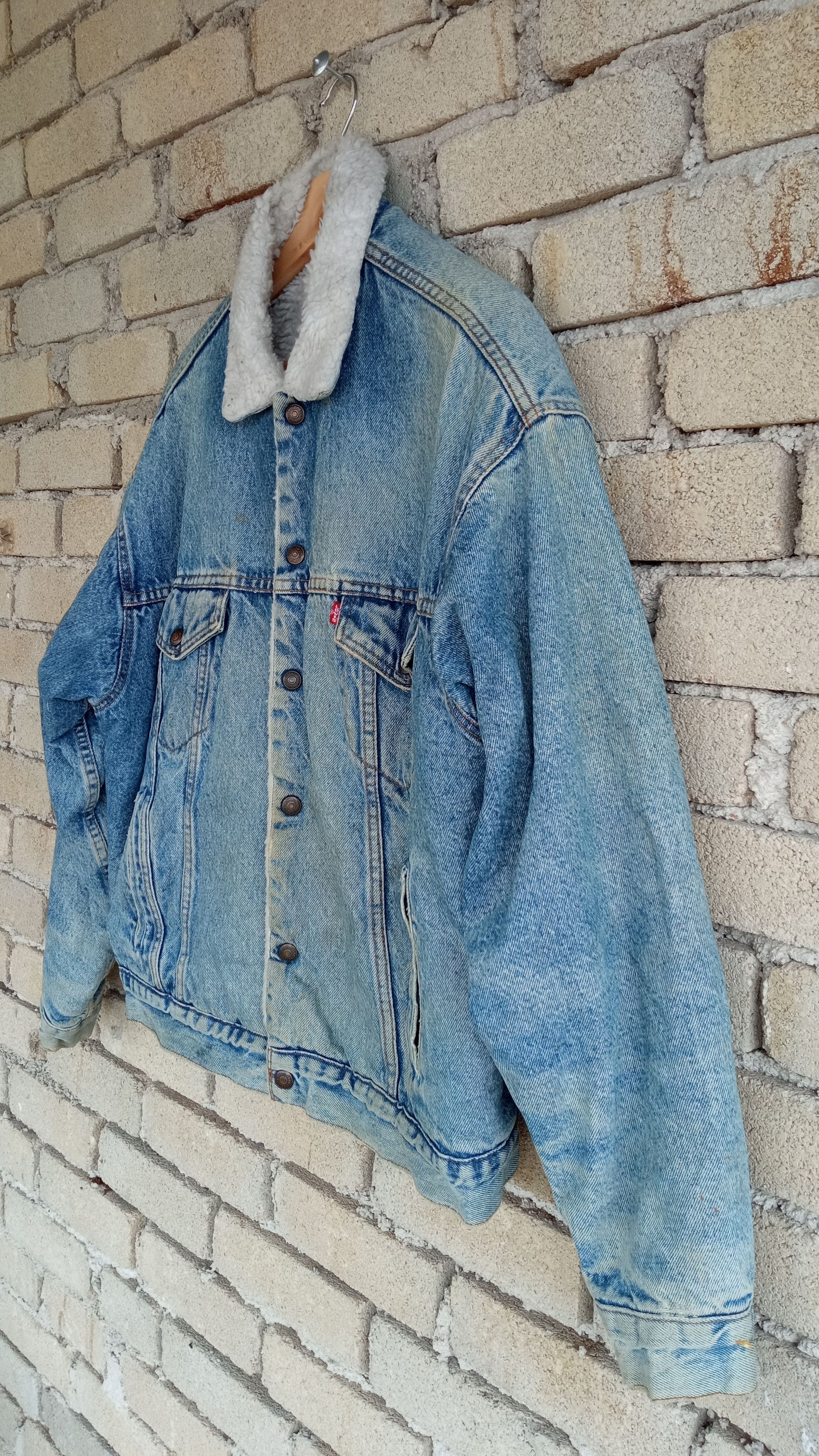 Levi's × Vintage 🔥🔥Vintage 80s Levi's Sherpa Trucker Denim Jacket Size US L / EU 52-54 / 3 - 6 Thumbnail