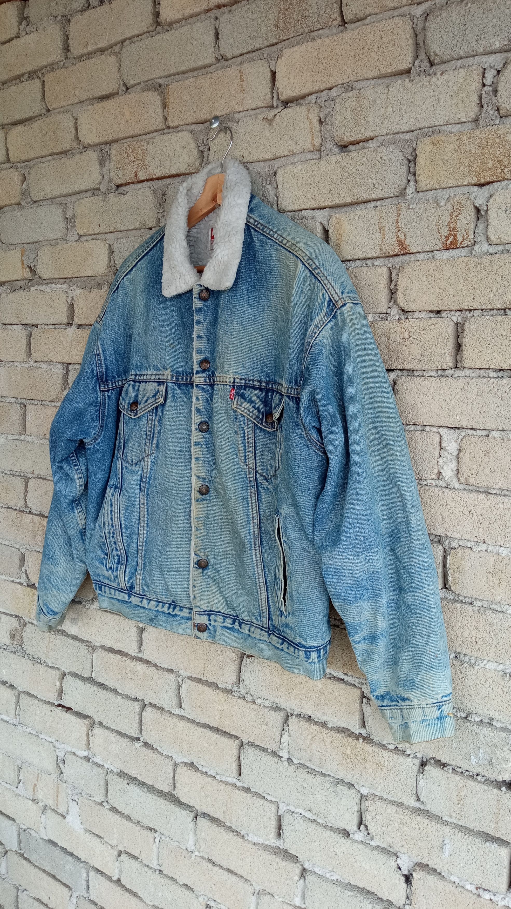 Levi's × Vintage 🔥🔥Vintage 80s Levi's Sherpa Trucker Denim Jacket Size US L / EU 52-54 / 3 - 3 Thumbnail