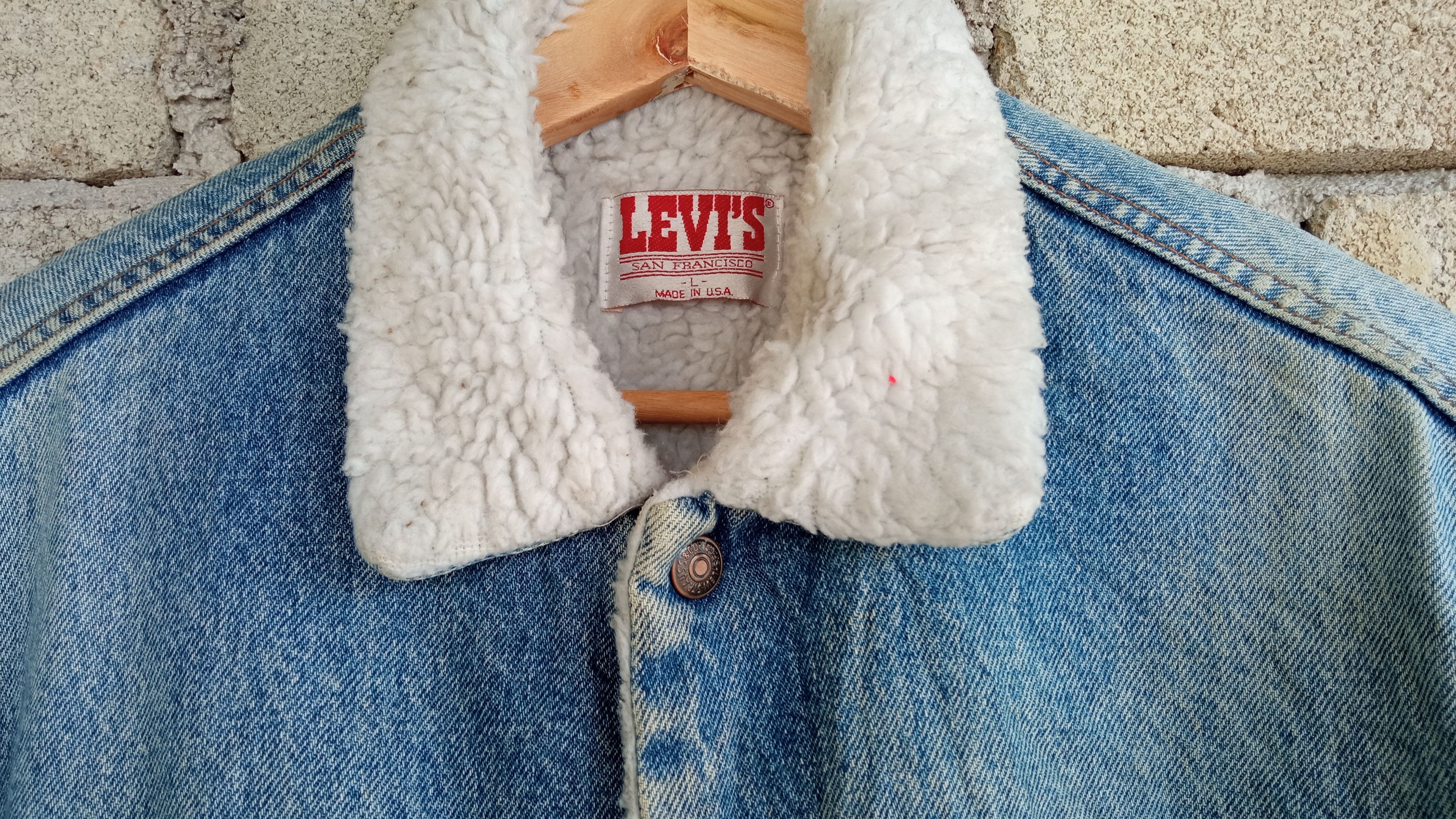 Levi's × Vintage 🔥🔥Vintage 80s Levi's Sherpa Trucker Denim Jacket Size US L / EU 52-54 / 3 - 10 Thumbnail