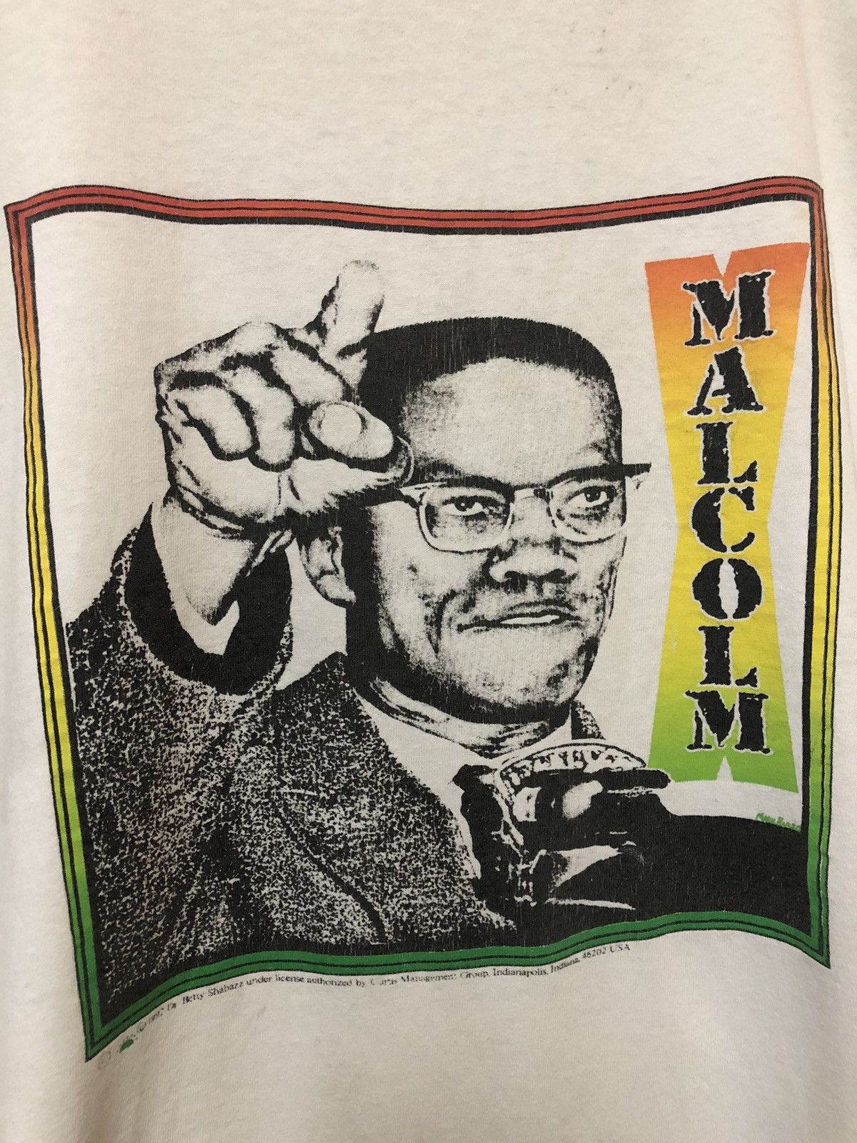 Vintage Vintage Malcolm X Phototee 1992 Nice Tee Shirt Size US XL / EU 56 / 4 - 5 Thumbnail