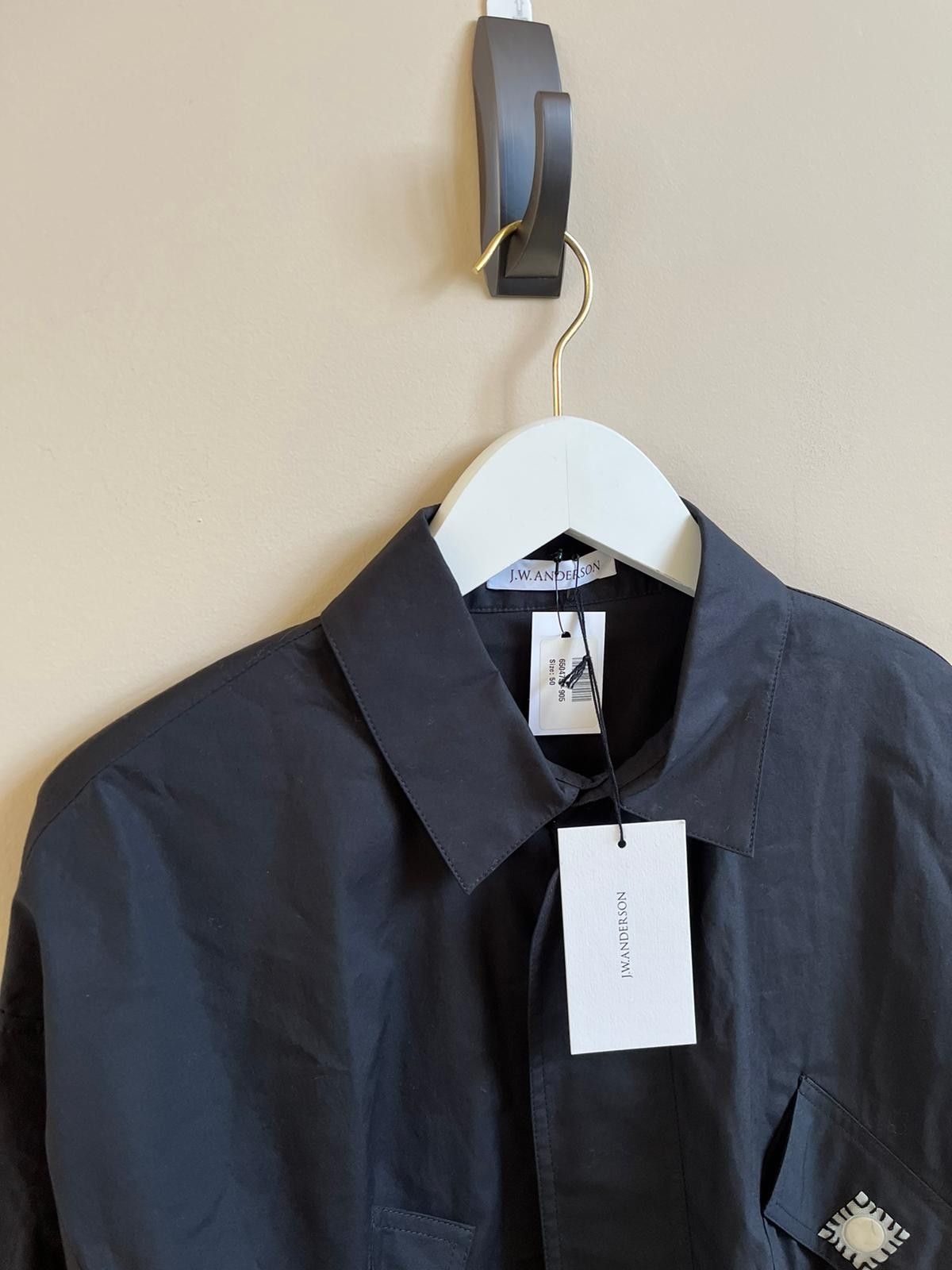 JW Anderson Patch Pocket Shirt with Belt in Black Size US M / EU 48-50 / 2 - 2 Thumbnail