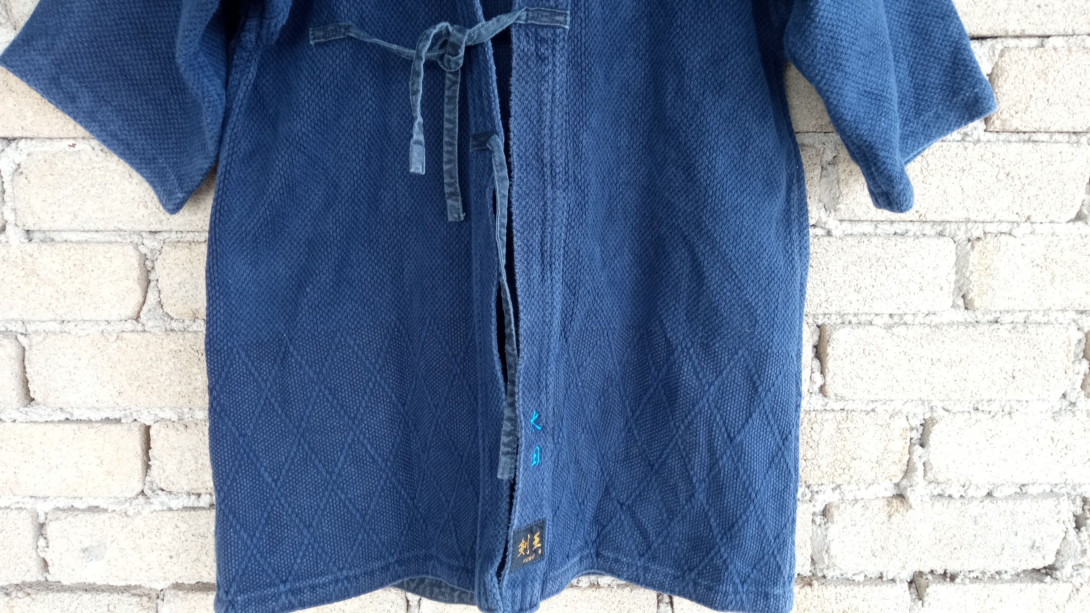 Indigo × Japanese Brand 🔥🔥Indigo Dye Sashiko Stitching Kimono Kendo Jacket Size US M / EU 48-50 / 2 - 9 Thumbnail