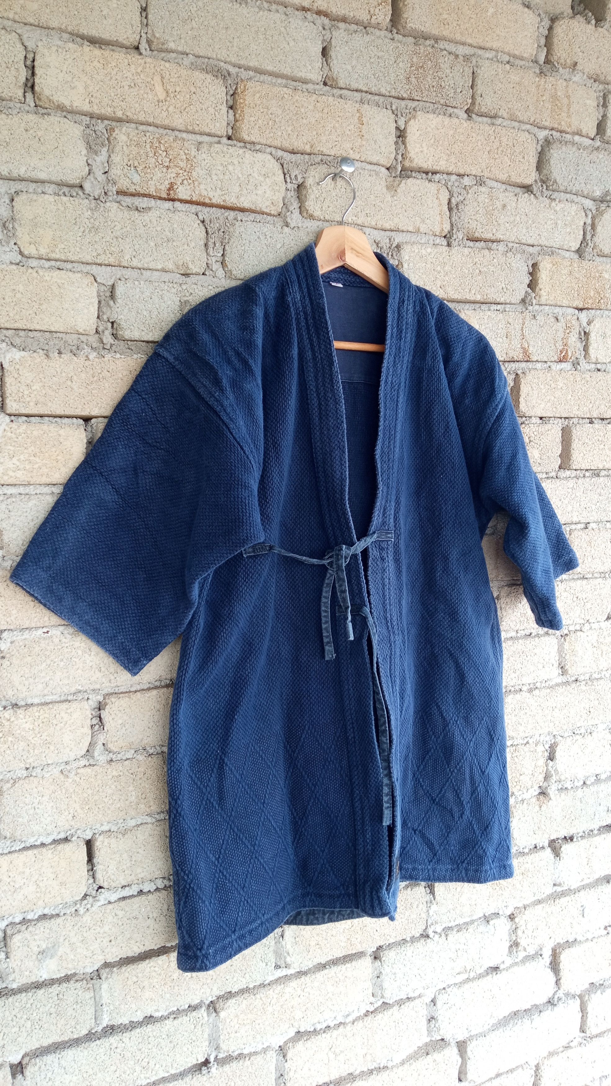 Indigo × Japanese Brand 🔥🔥Indigo Dye Sashiko Stitching Kimono Kendo Jacket Size US M / EU 48-50 / 2 - 2 Thumbnail
