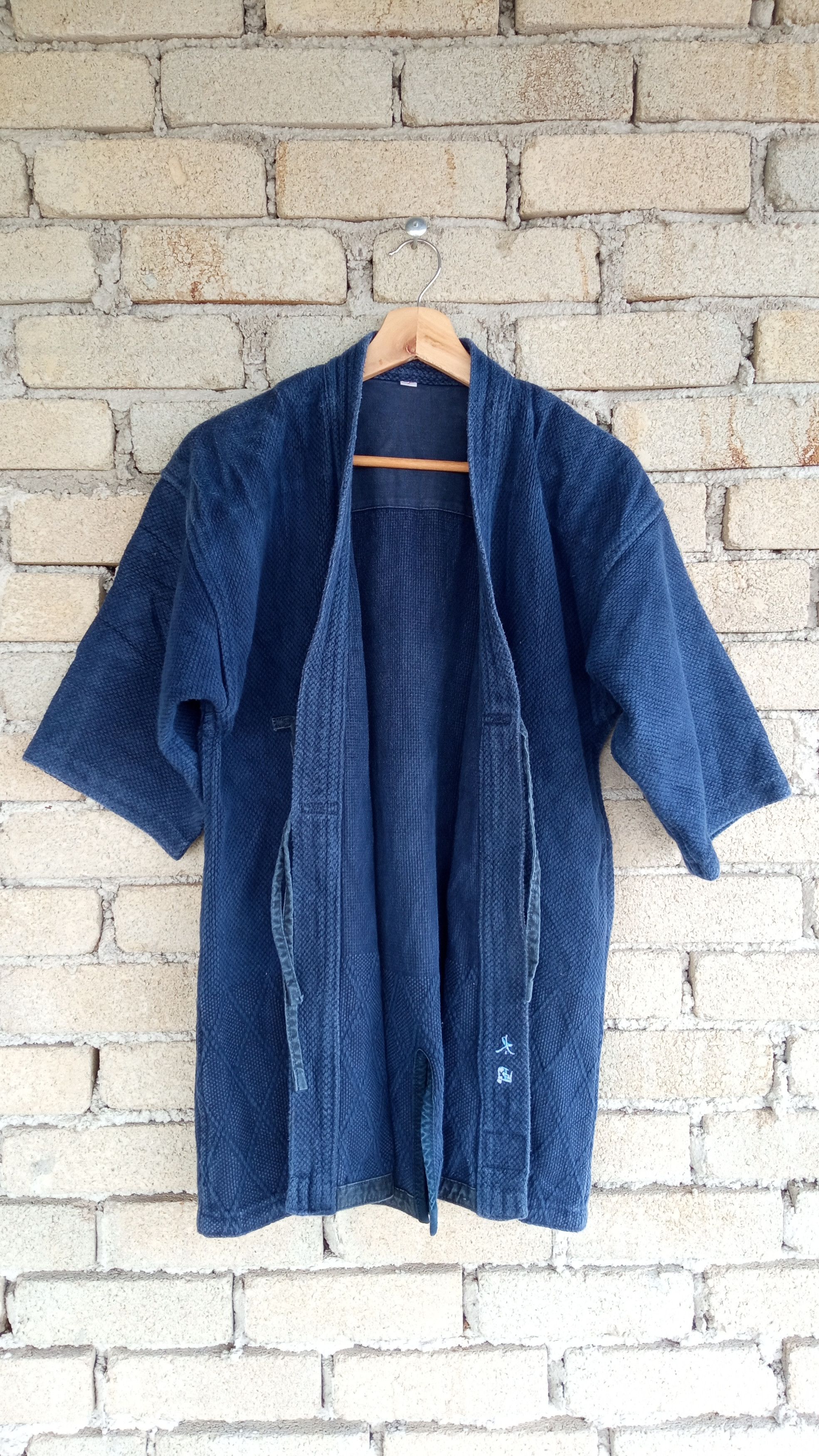 Indigo × Japanese Brand 🔥🔥Indigo Dye Sashiko Stitching Kimono Kendo Jacket Size US M / EU 48-50 / 2 - 10 Thumbnail
