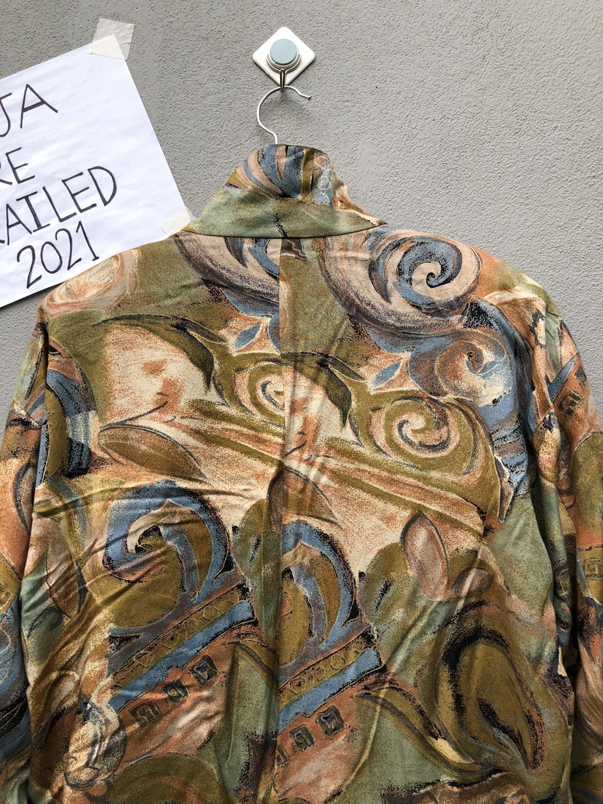 Japanese Brand Vintage Givy Single Full Print Button Blazer Coat Jacket Size US L / EU 52-54 / 3 - 8 Thumbnail